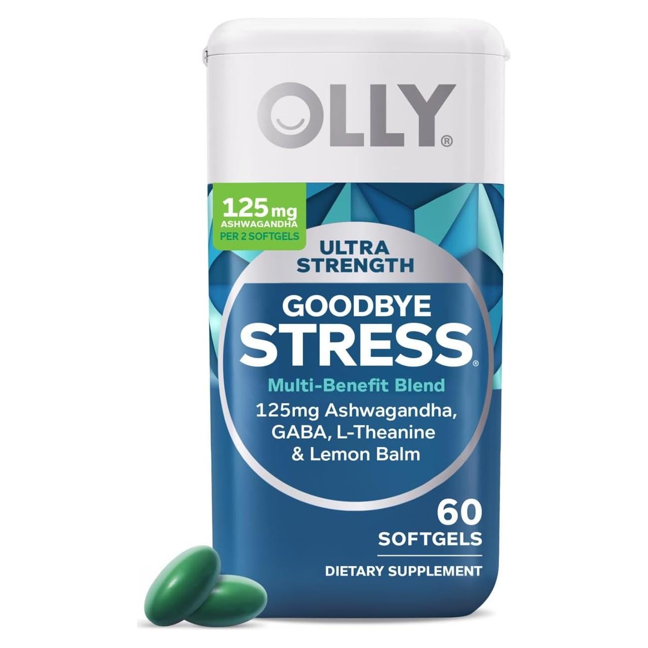 Suplemento OLLY Goodbye Stress Softgels - 60 Cápsulas