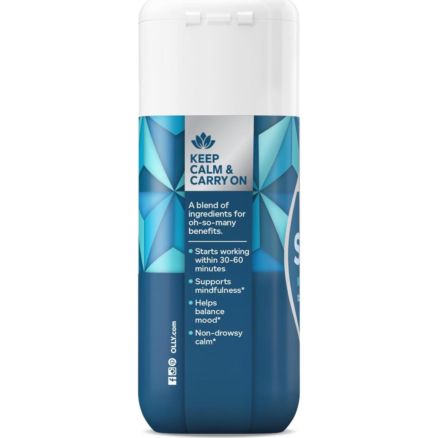 Suplemento OLLY Goodbye Stress Softgels - 60 Cápsulas