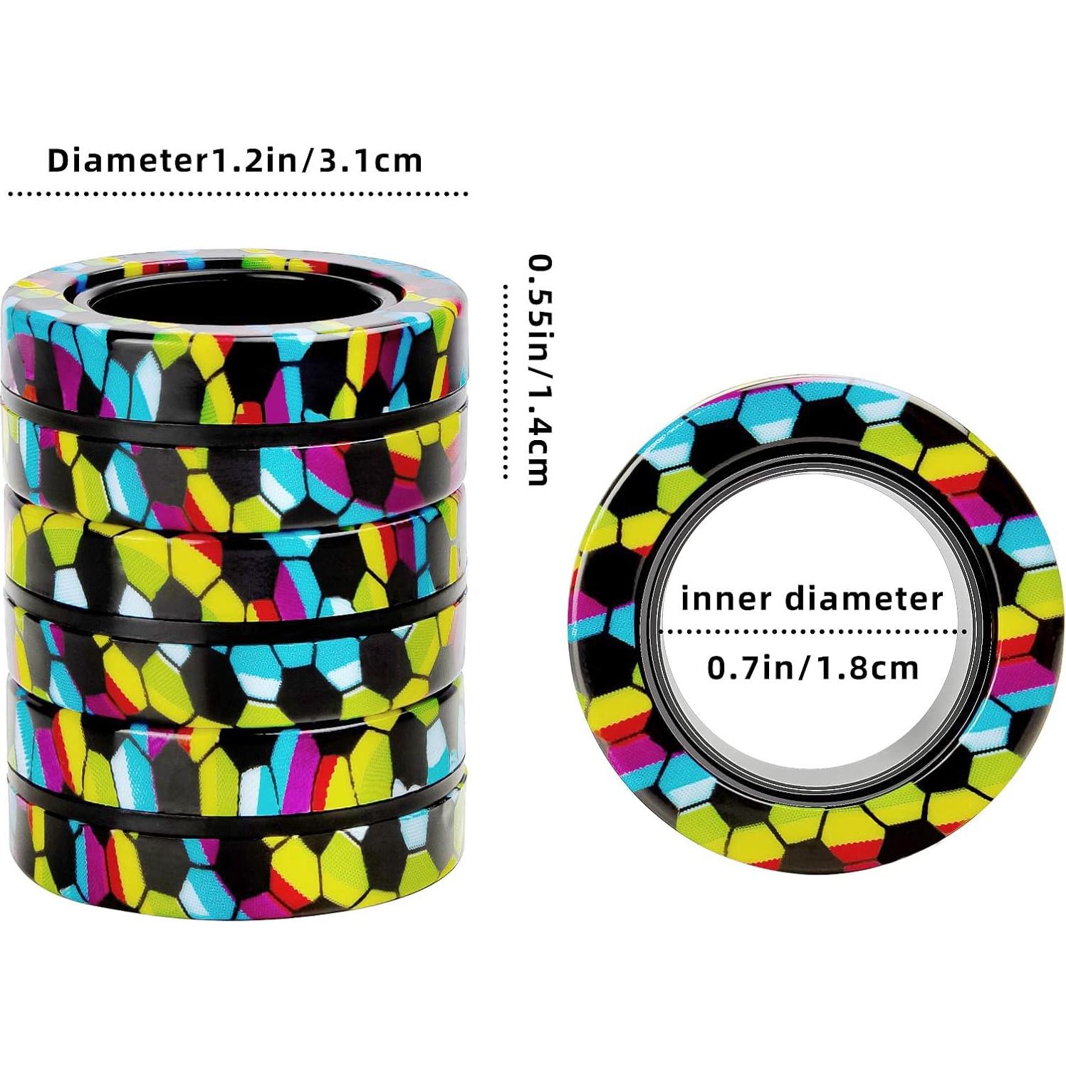Juego de Anillos Antiestrés Magnéticos YZ - 3 Piezas Coloridas