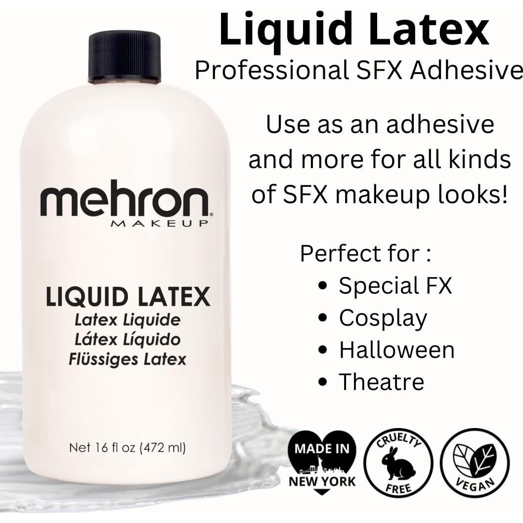 Latex Líquido 0.47L Mehron para Efectos Especiales