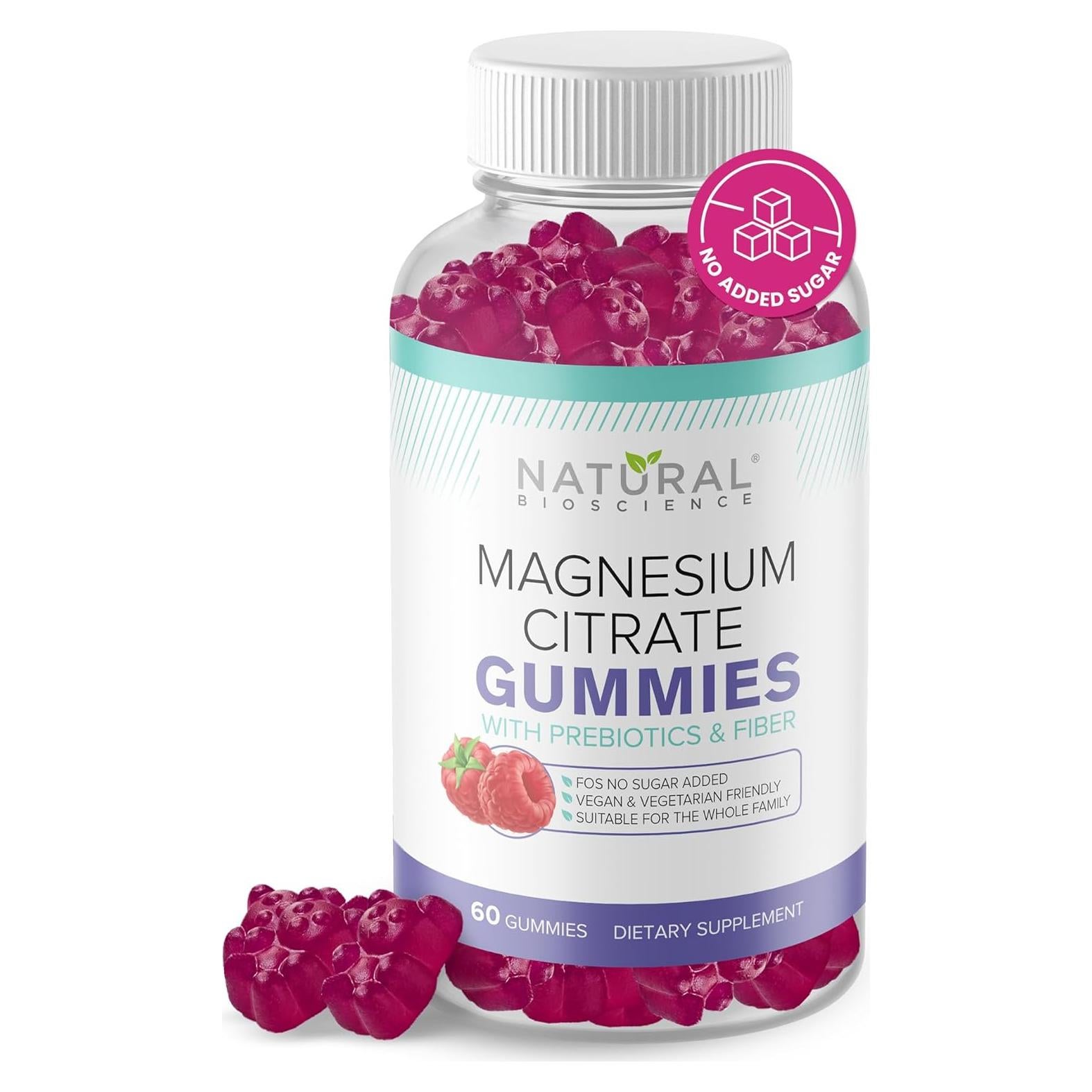 Gomitas de Magnesio Sin Azúcar Natural BioScience 60 Unidades