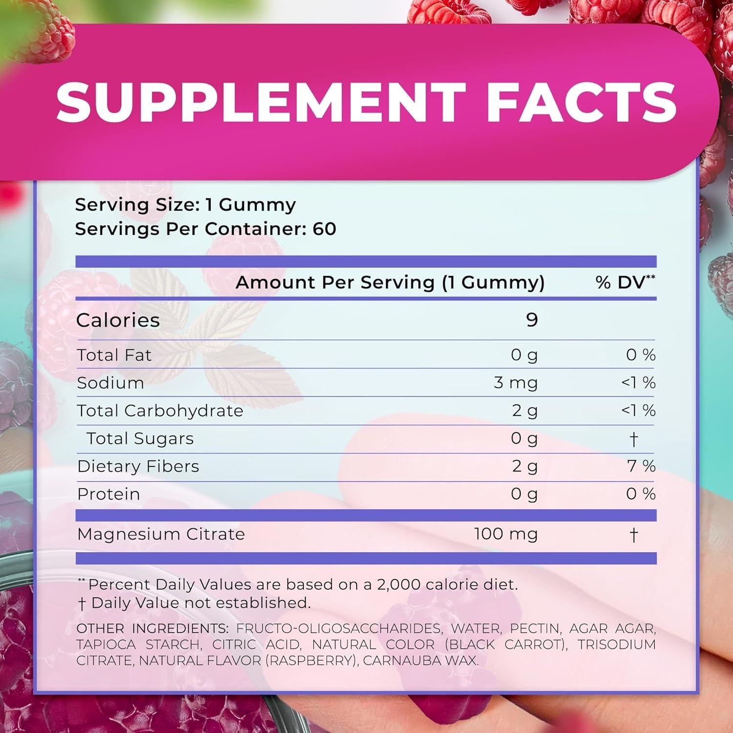 Gomitas de Magnesio Sin Azúcar Natural BioScience 60 Unidades