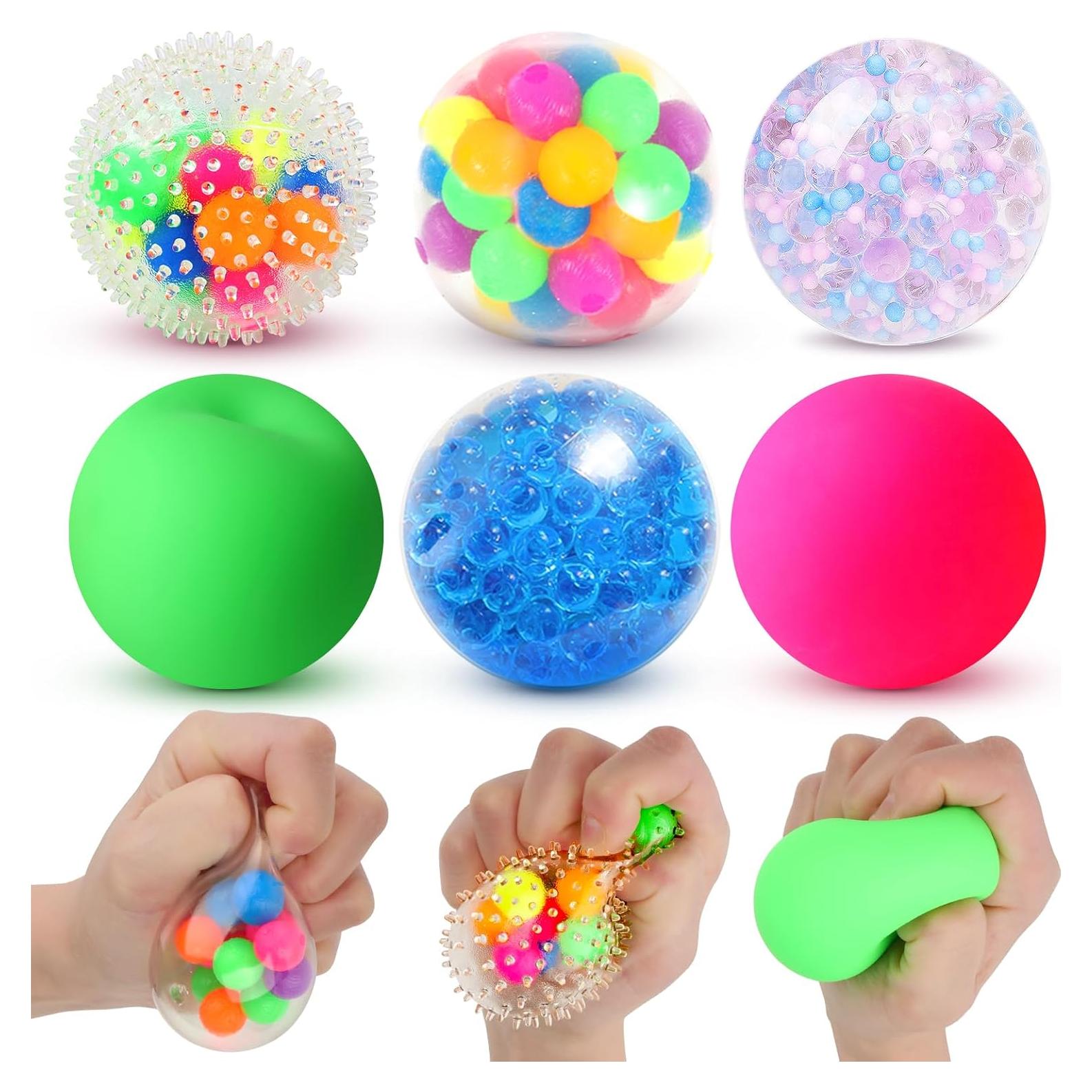 Set de 6 Pelotas Antiestrés Lemostaar para Adultos y Niños