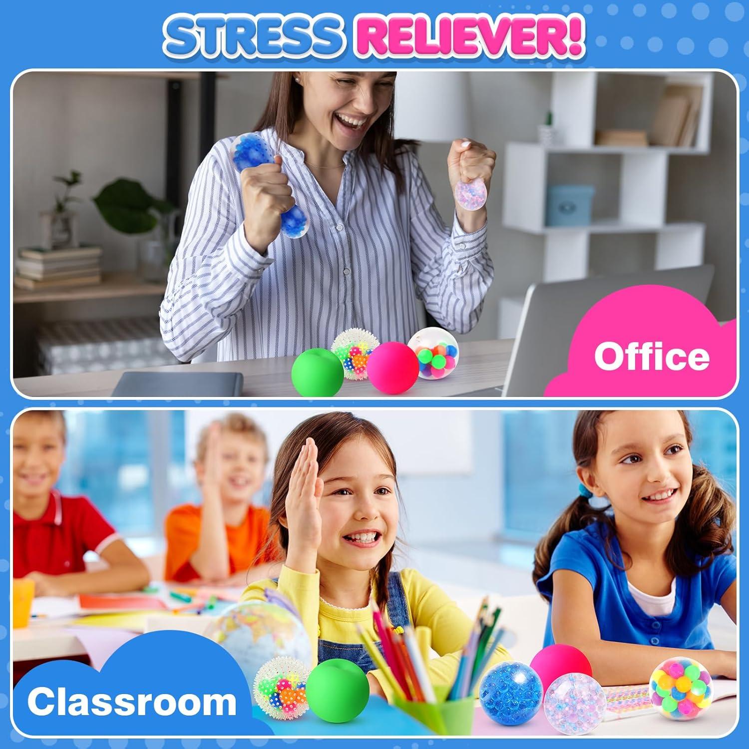 Set de 6 Pelotas Antiestrés Lemostaar para Adultos y Niños