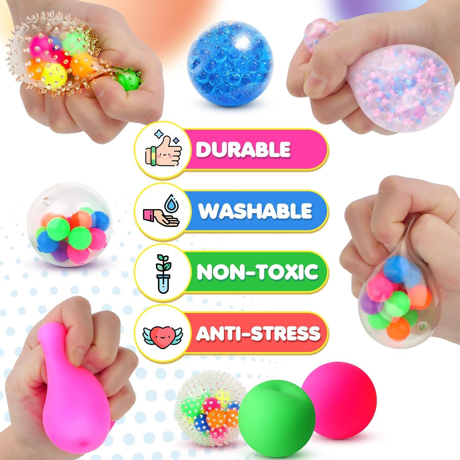 Set de 6 Pelotas Antiestrés Lemostaar para Adultos y Niños