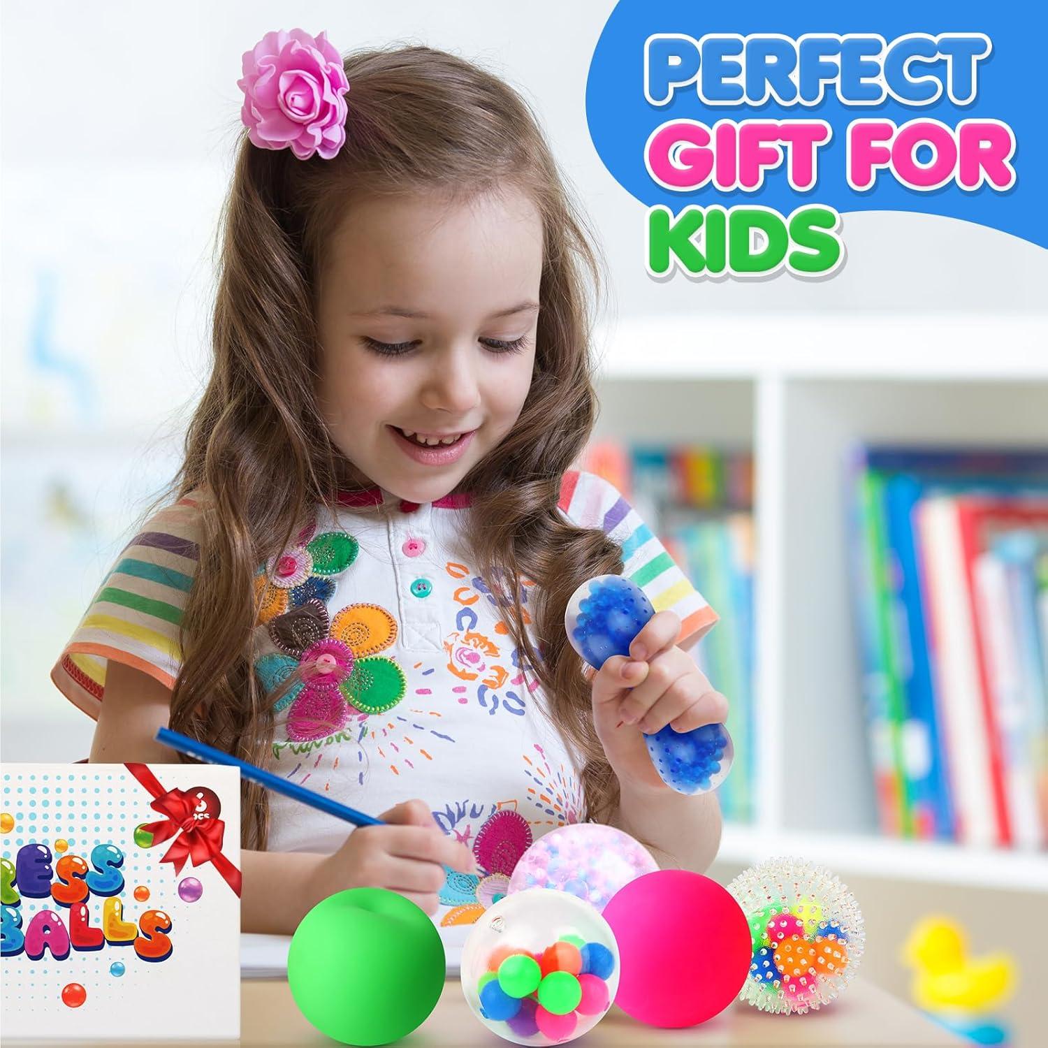 Set de 6 Pelotas Antiestrés Lemostaar para Adultos y Niños