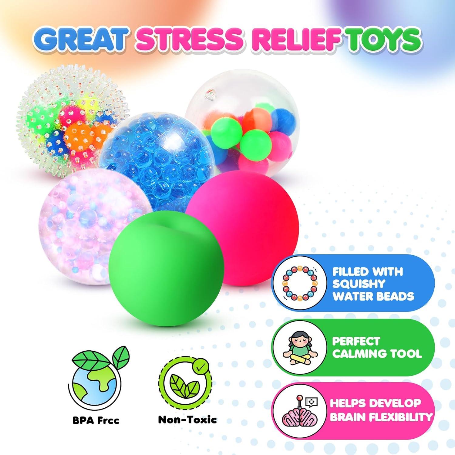 Set de 6 Pelotas Antiestrés Lemostaar para Adultos y Niños