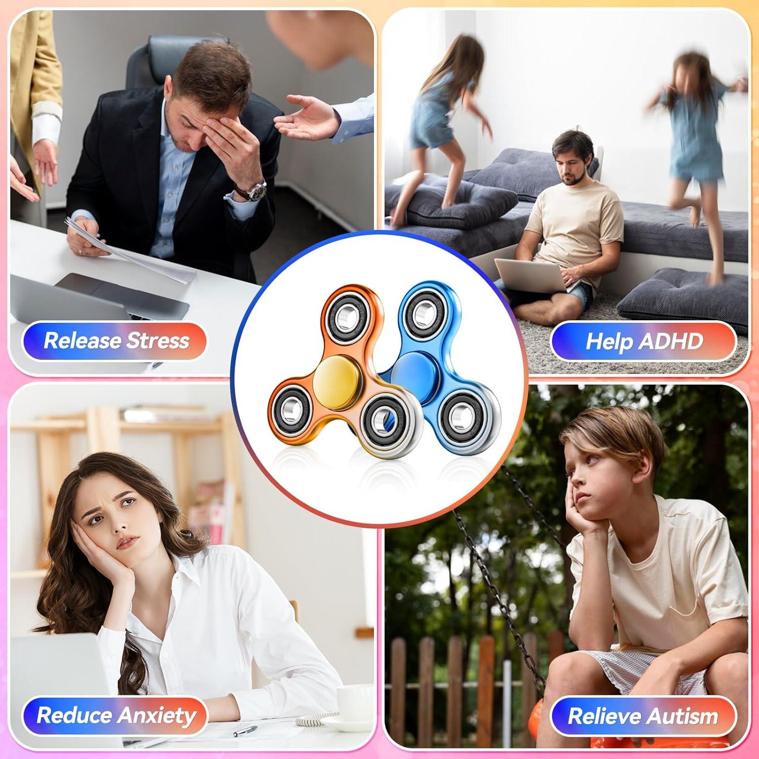 Paquete de 2 Fidget Spinner Antiestrés Yiwu 133g