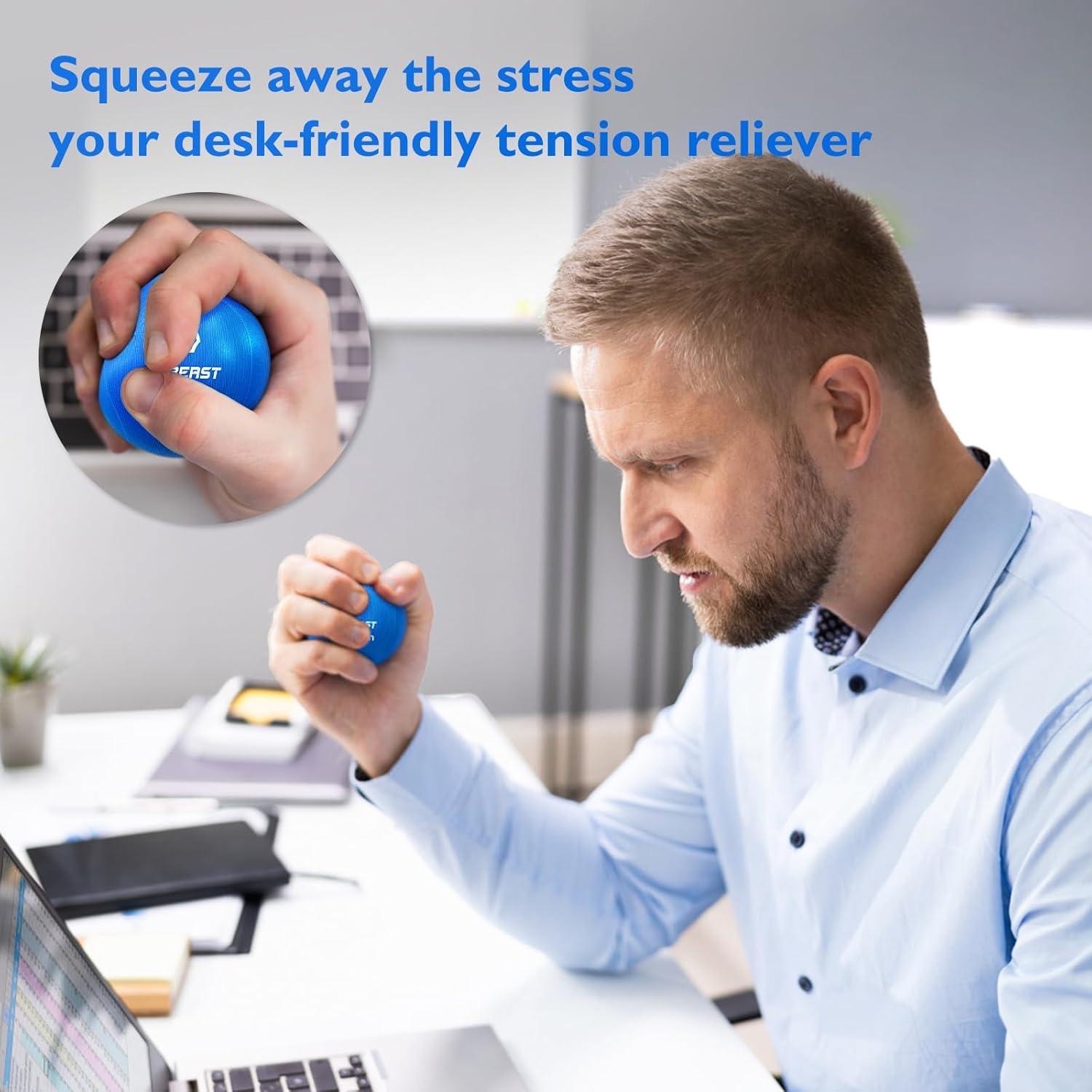 Set de 6 Pelotas Antiestrés FitBeast - Suave, Media, Dura