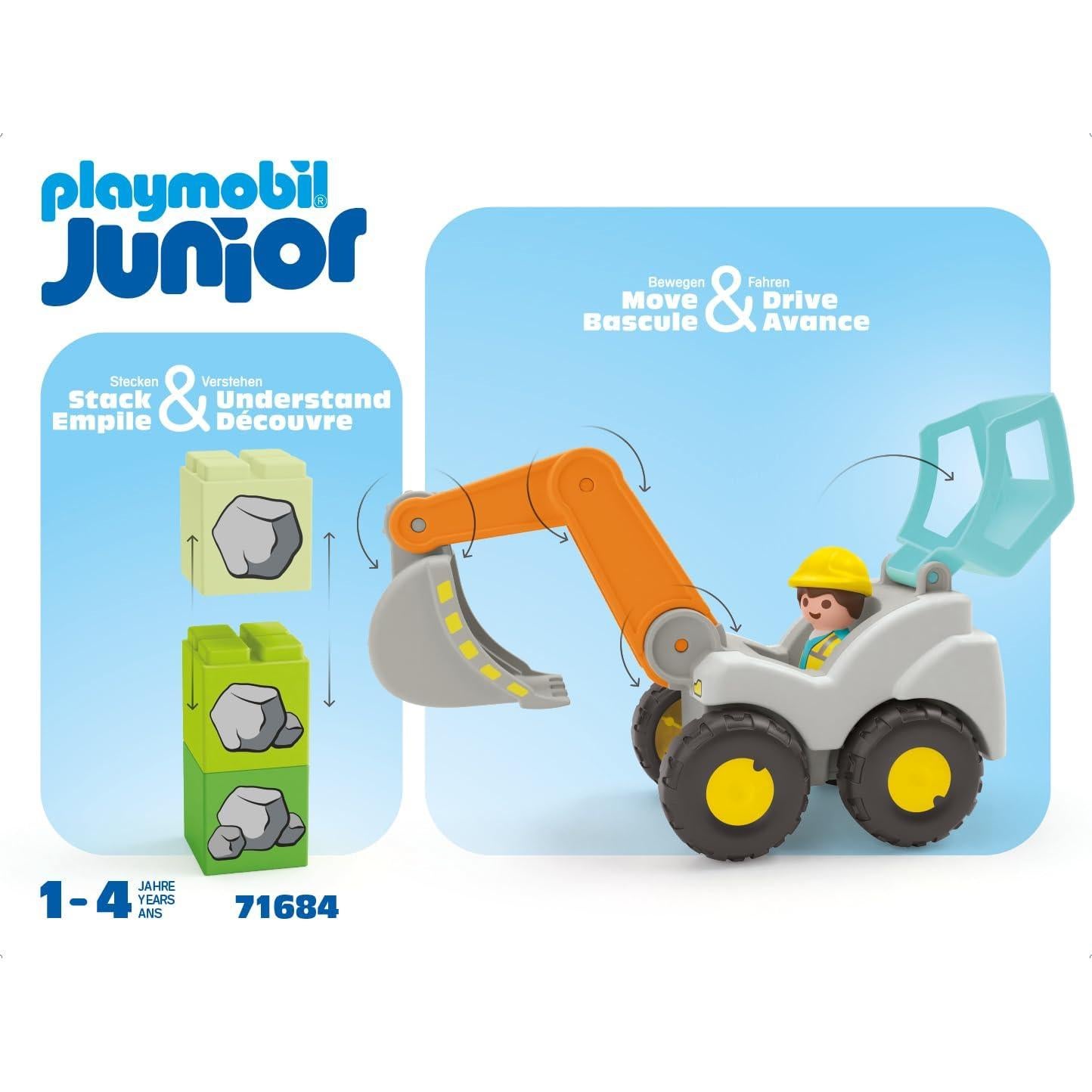 Excavadora de Palas Playmobil Junior para Niños 1-4 Años