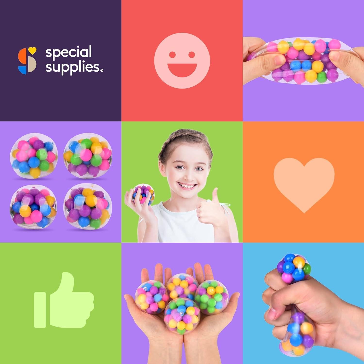 Pelotas Antiestrés Squishy Special Supplies - Paquete de 4