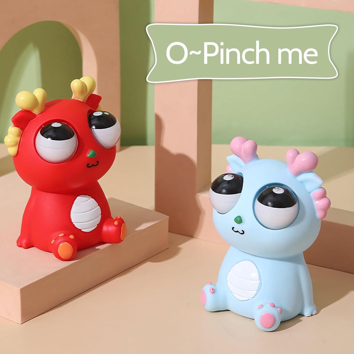 Juguete Antiestrés Dragón Ojos Saltones JH-0311 Verde