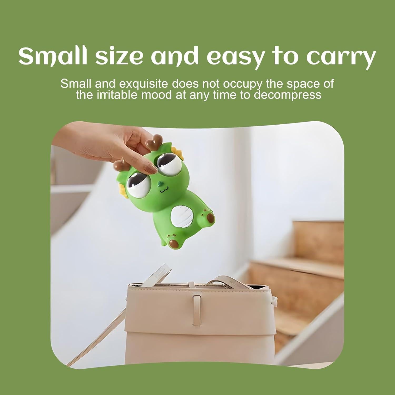 Juguete Antiestrés Dragón Ojos Saltones JH-0311 Verde