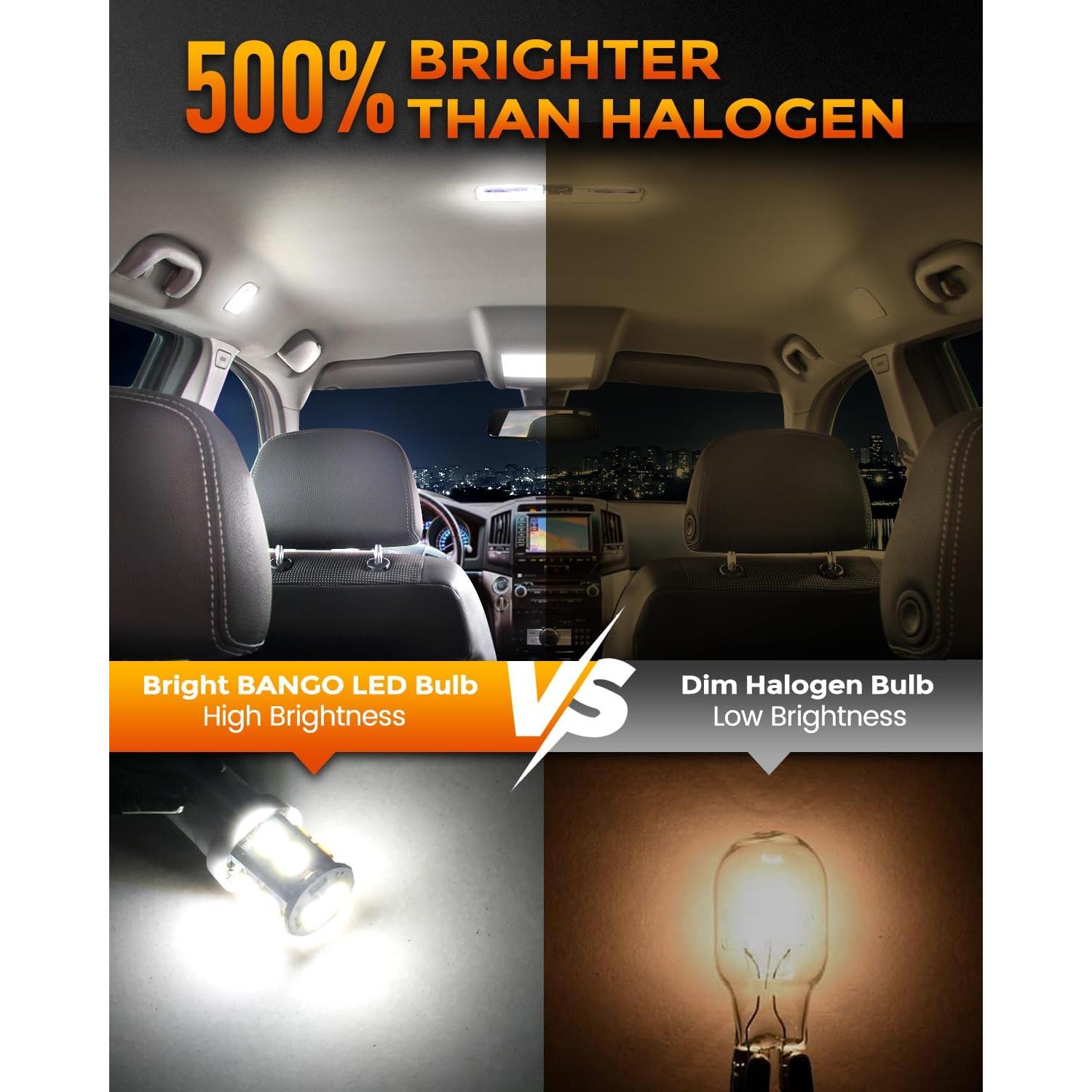 BANGO 24 Bombillas LED 12V Luz Interior Automóvil Blanco