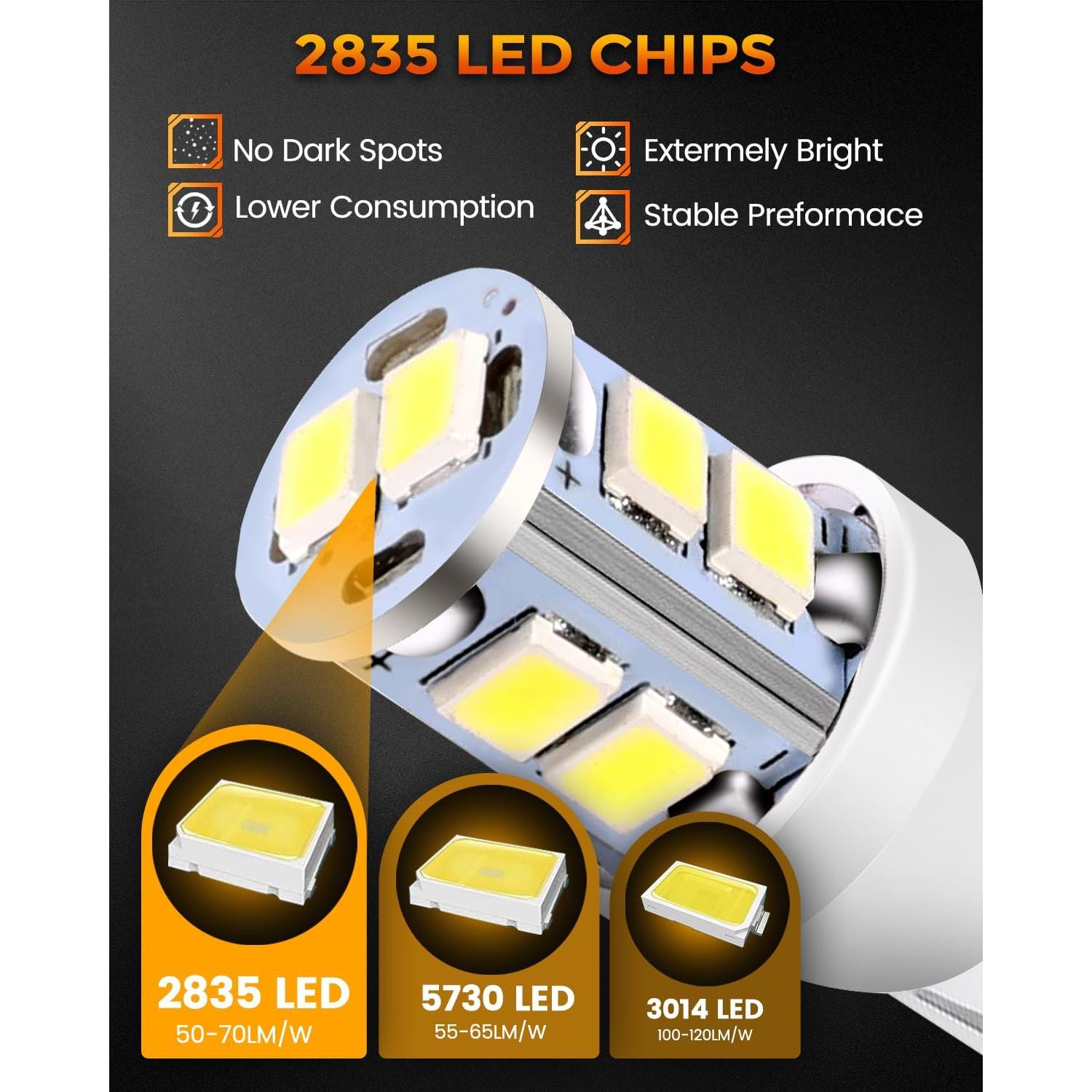 BANGO 24 Bombillas LED 12V Luz Interior Automóvil Blanco