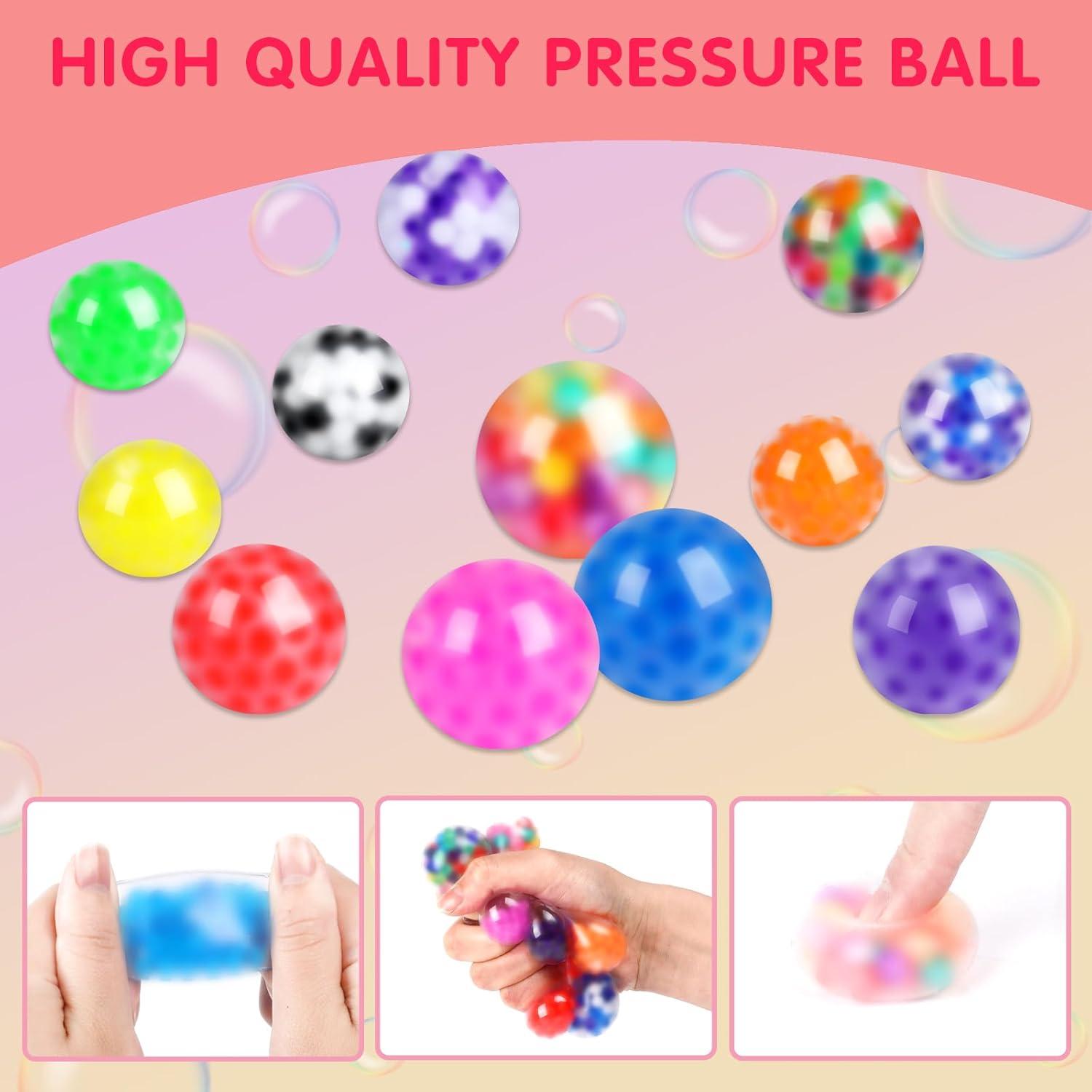 Paquete de 48 Pelotas Antiestrés VISCOO 3,56 cm Colores Variados