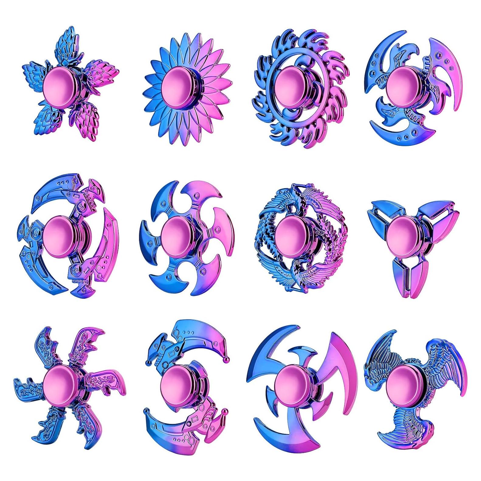 Paquete de 12 Spinners de Plástico Jawhock Antiestrés