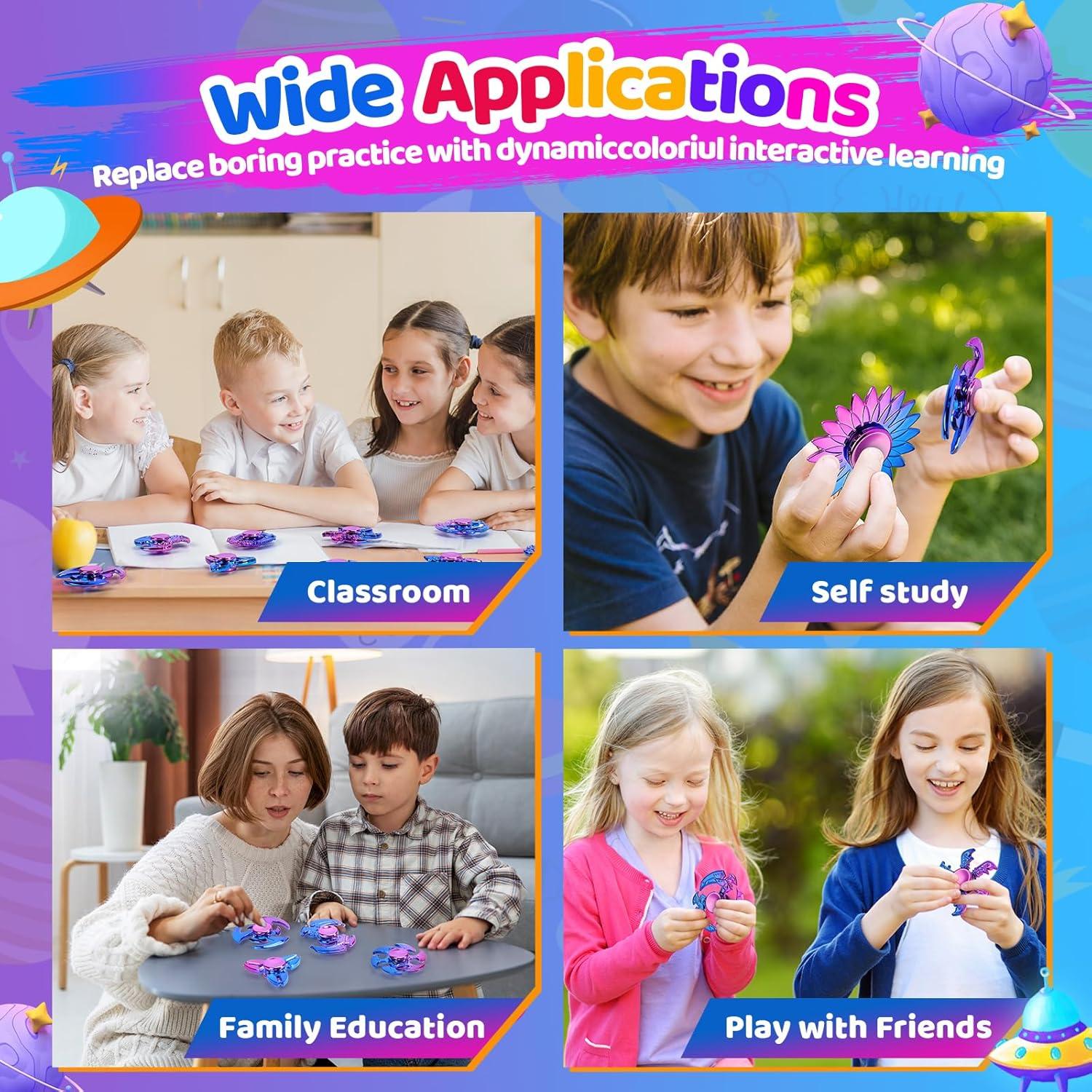 Paquete de 12 Spinners de Plástico Jawhock Antiestrés