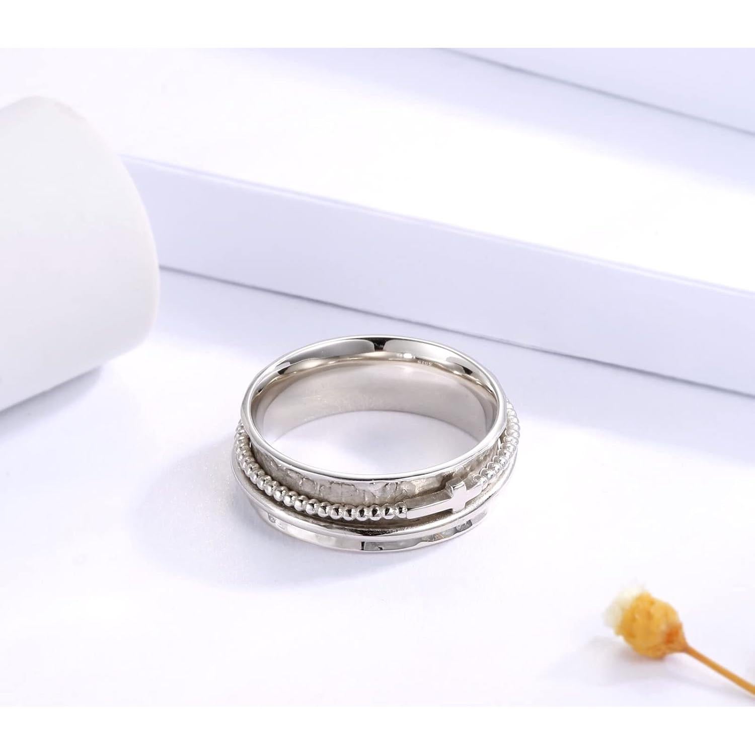 Anillo Fidget Giratorio de Plata Esterlina 925 para Mujeres