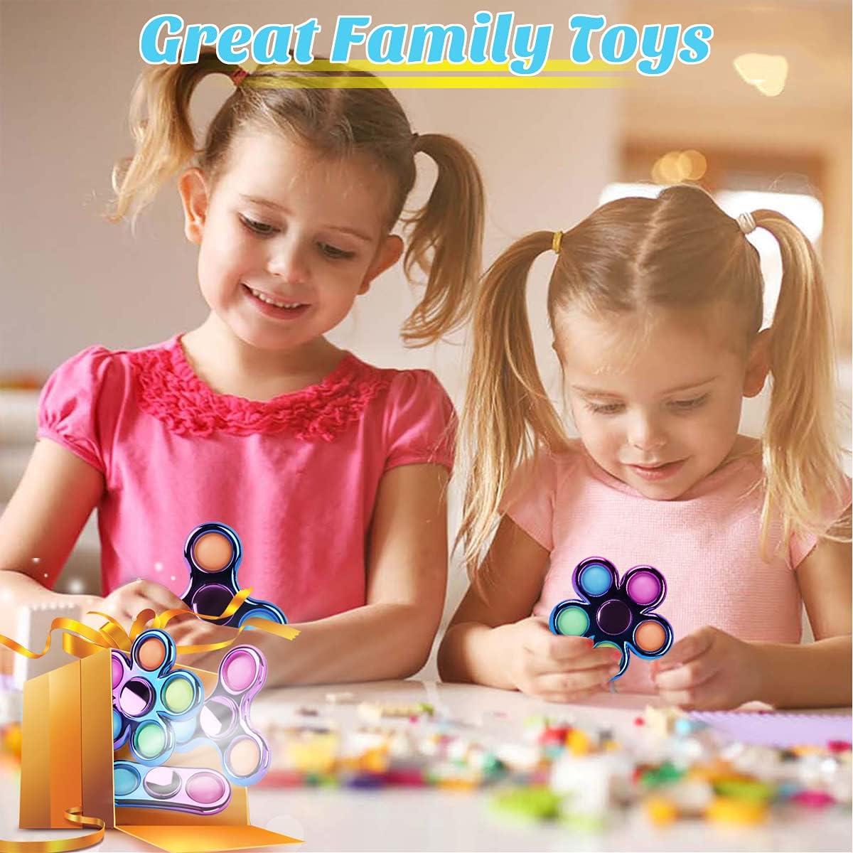 Paquete de 3 Fidget Spinner Antiestrés Jawhock Morado Azul