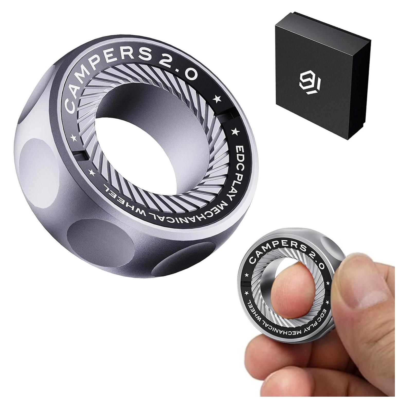 Anillo Fidget Magnético Berotok Alivio Estrés Acero Inoxidable