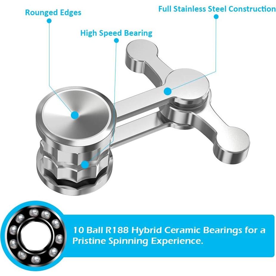 Spinner Antiestrés Trianium de Metal 5,4 cm para Niños y Adultos
