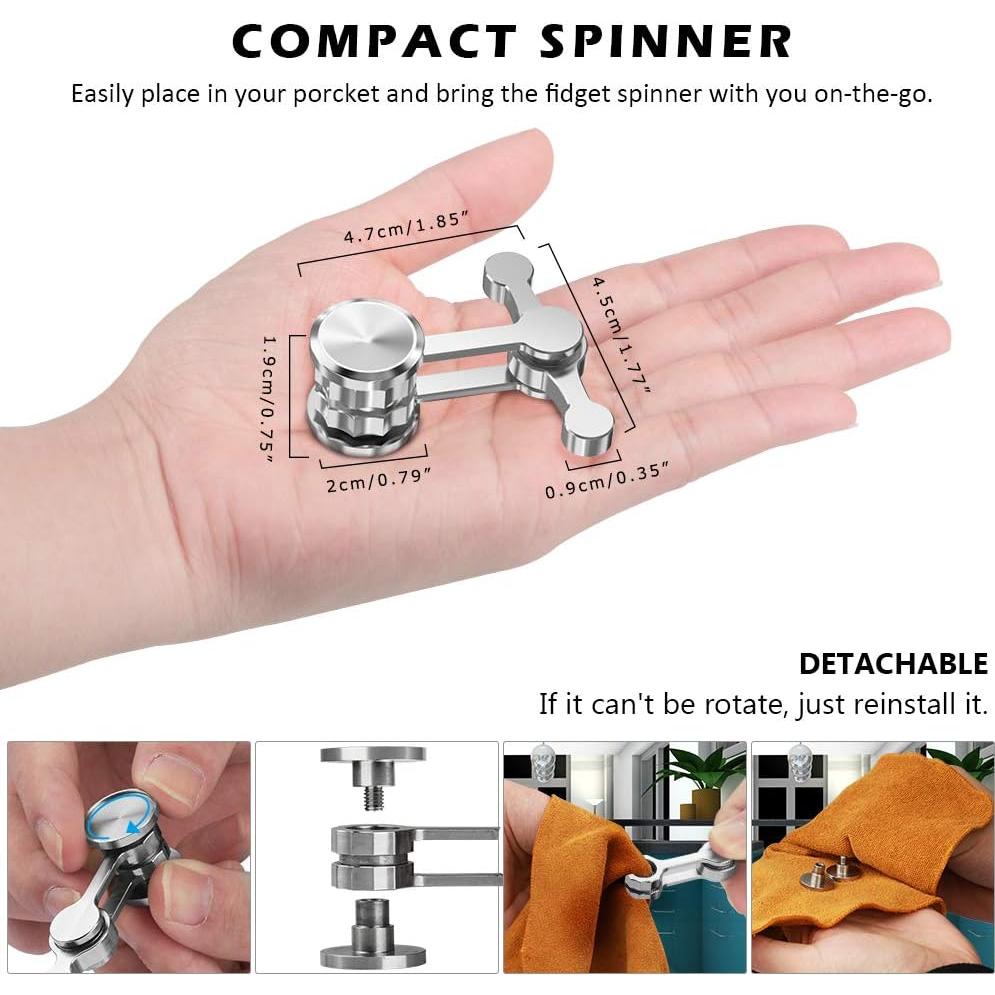 Spinner Antiestrés Trianium de Metal 5,4 cm para Niños y Adultos