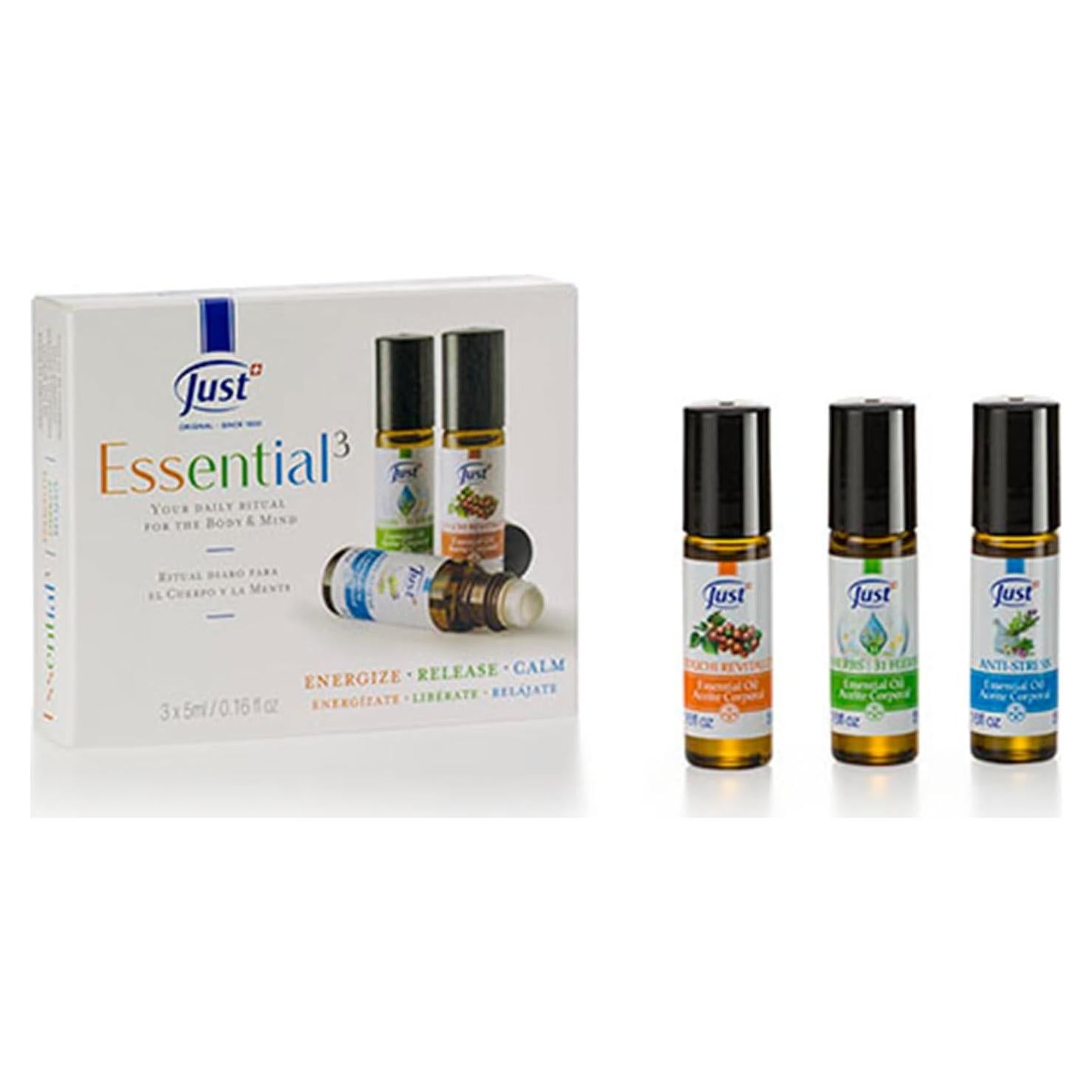 Set de 3 Aceites Esenciales Swiss JUST - Relajación y Antiestrés 5ml