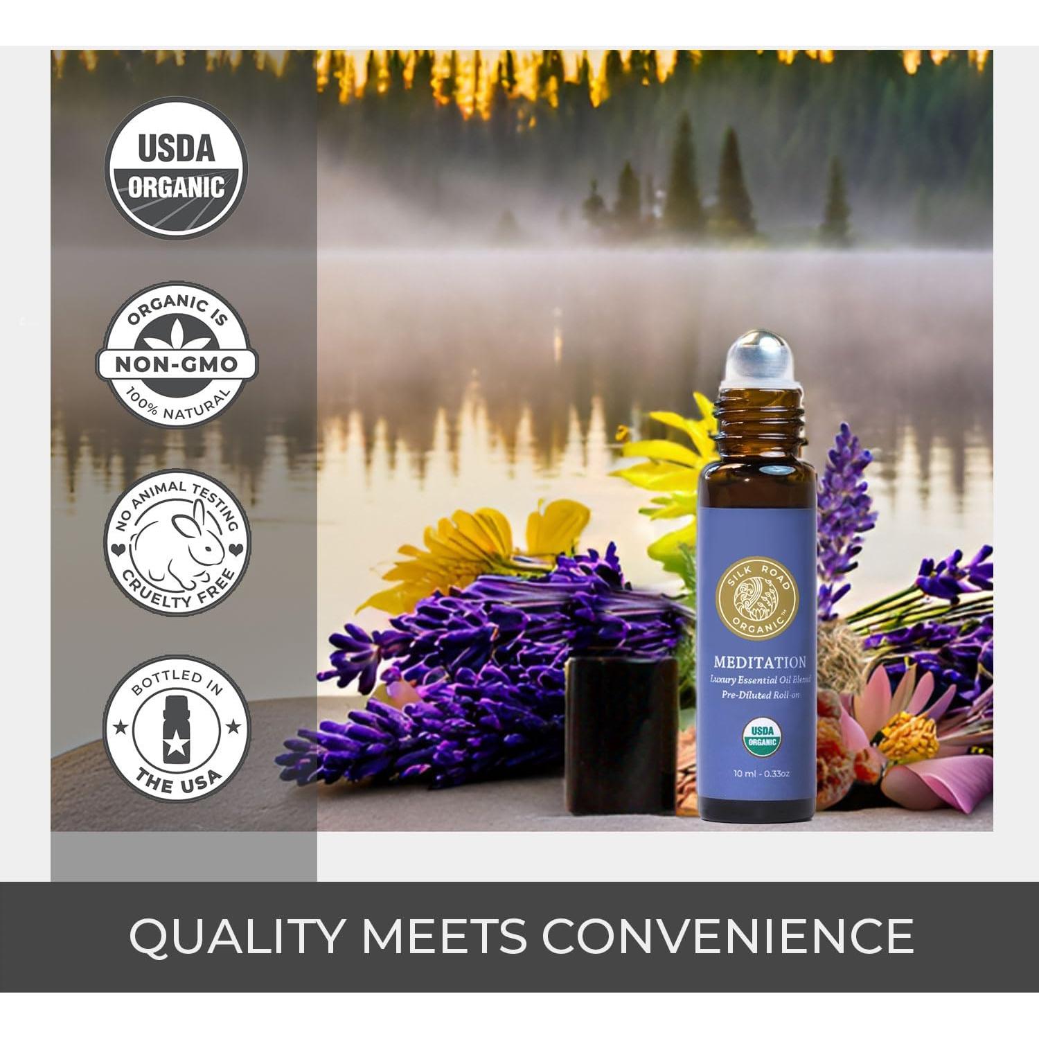 Aceite Esencial Orgánico Roll On Meditación Red Silk 10ml