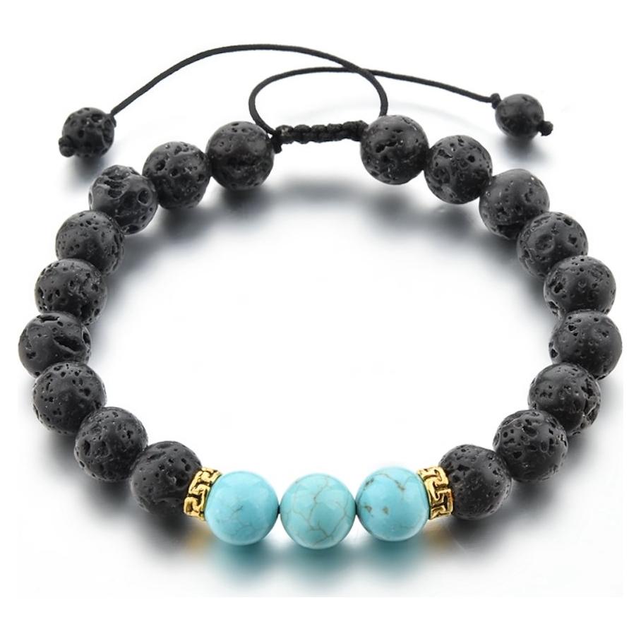 Pulsera de Lava Ajustable MYSTIQS Turquesa Unisex