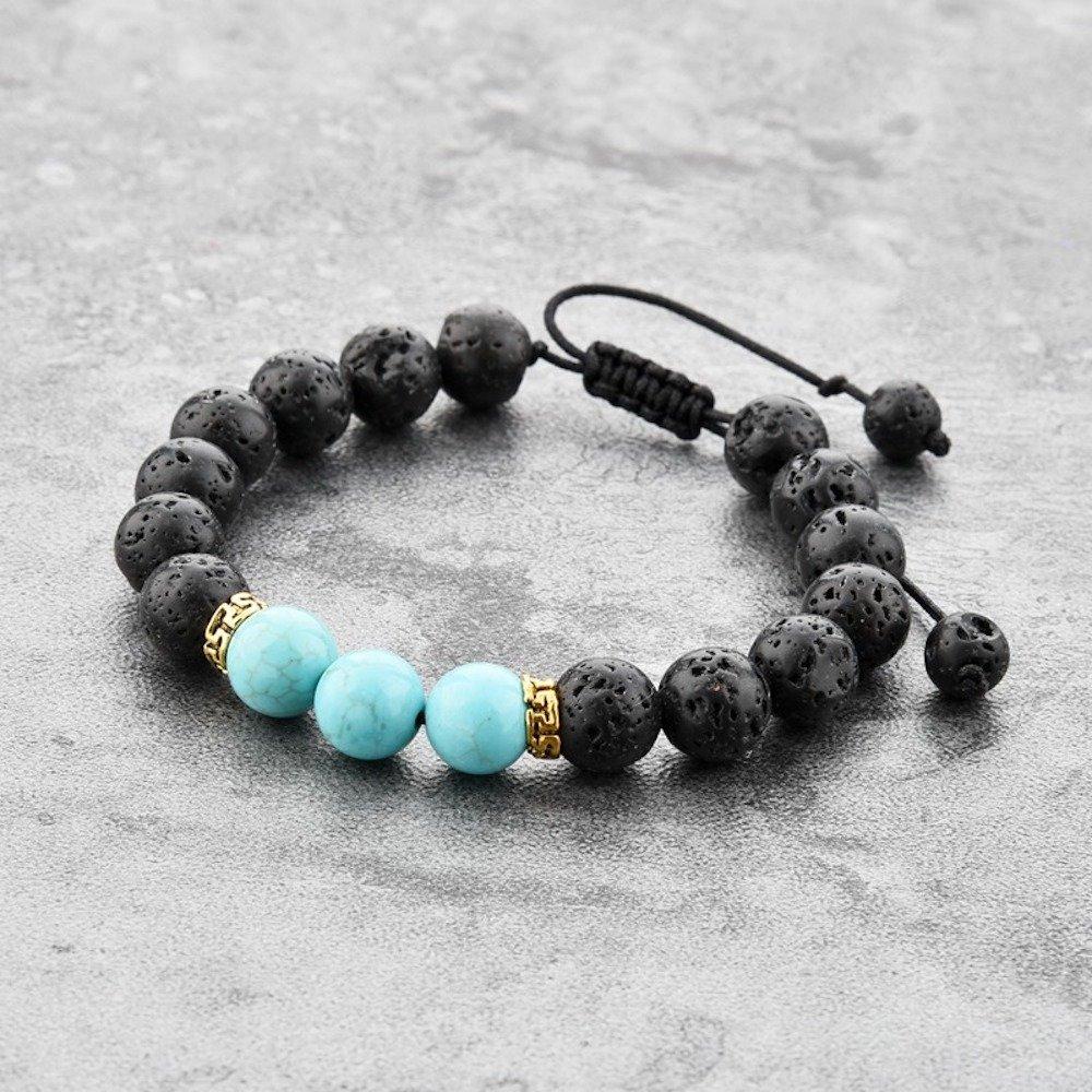 Pulsera de Lava Ajustable MYSTIQS Turquesa Unisex