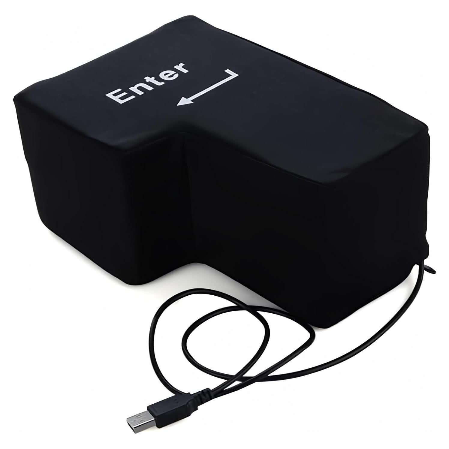 Almohada USB Tecla Enter Grande Genérico Negro 20x14cm