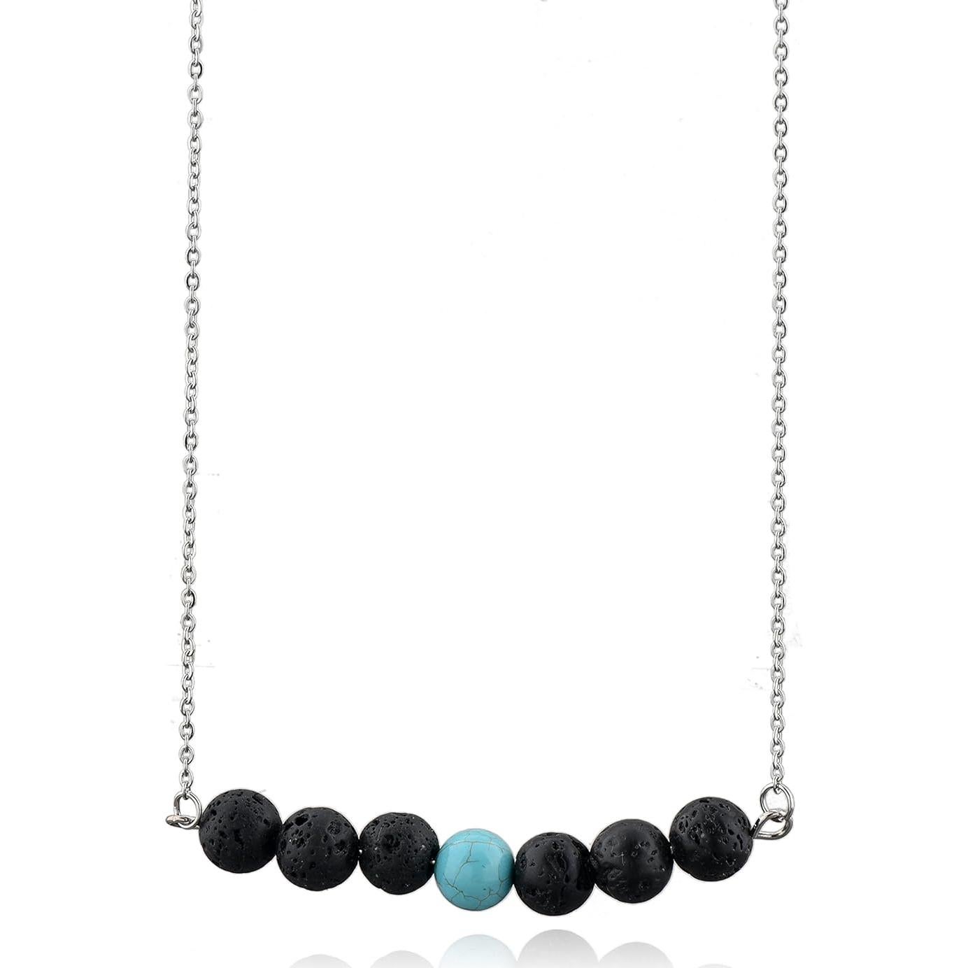 Collar de piedra de lava Mystiqs difusor de aceites 45,72 cm