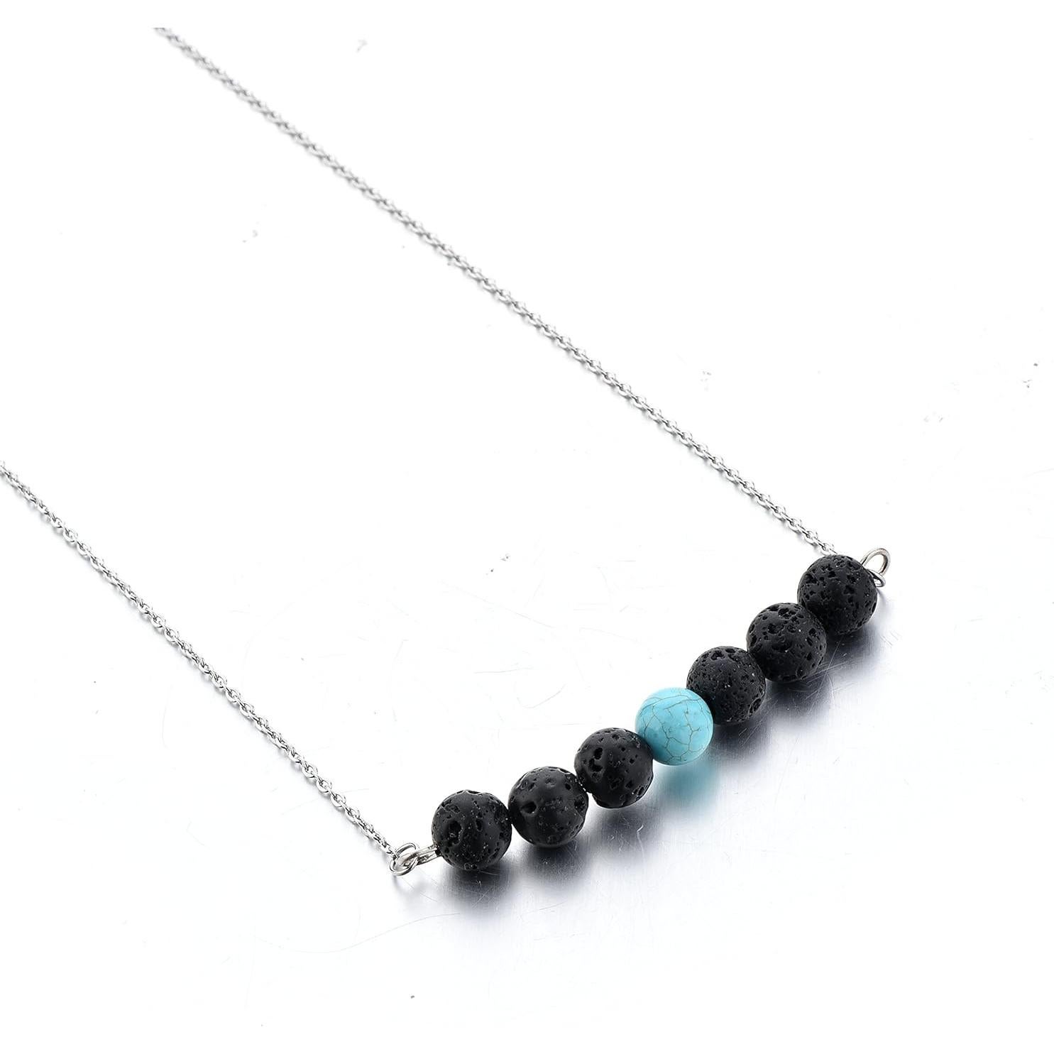 Collar de piedra de lava Mystiqs difusor de aceites 45,72 cm