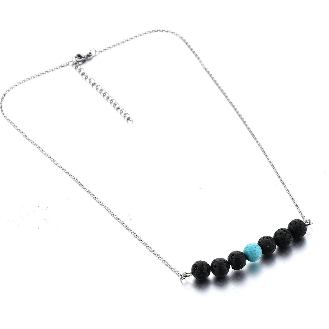 Collar de piedra de lava Mystiqs difusor de aceites 45,72 cm