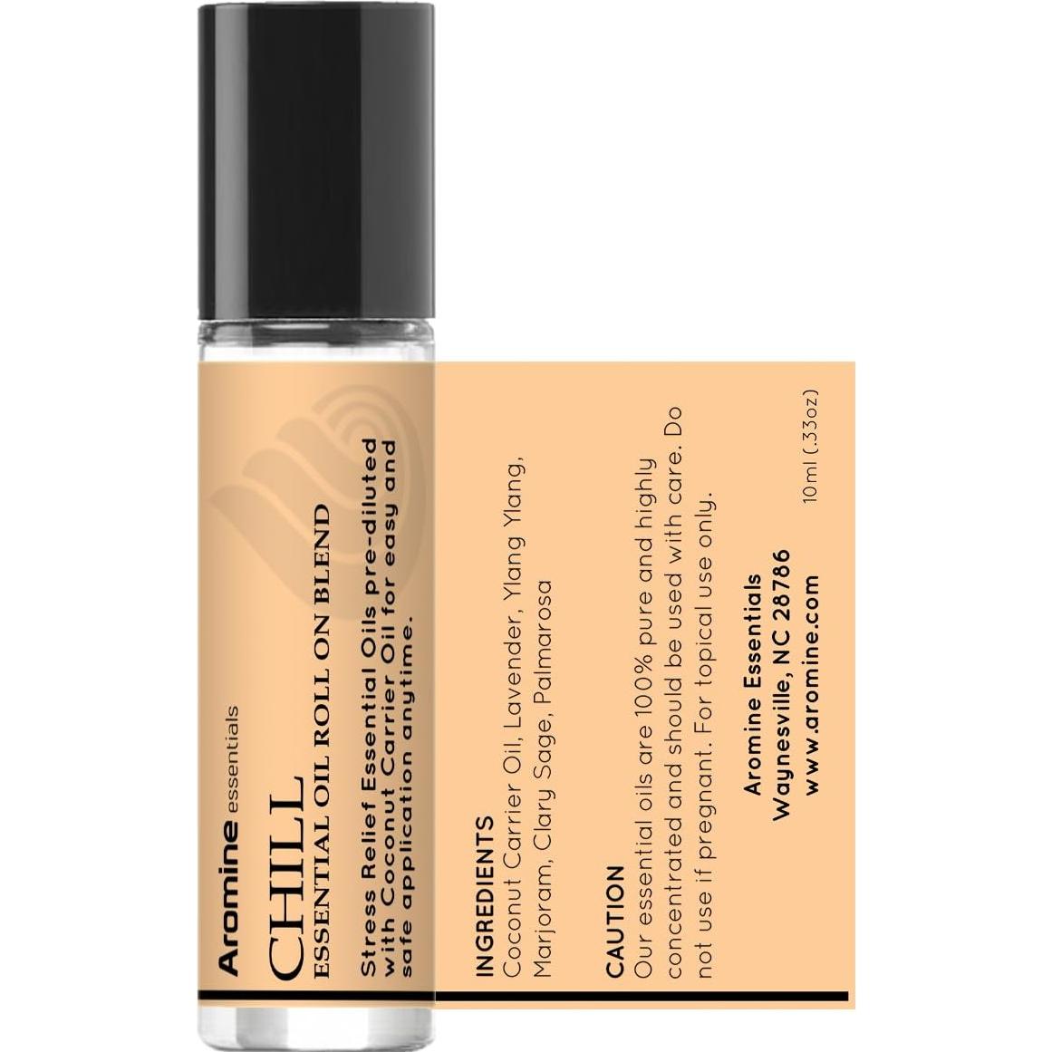 Aceite Esencial Roll On Chill Aromine 10ml Paquete de 2