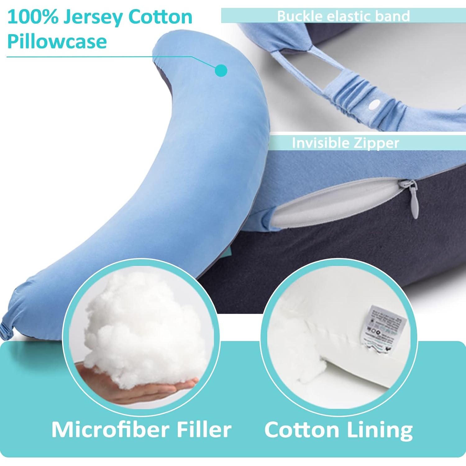 Almohada Corporal C BYRIVER 99CM Algodón Suave Azul