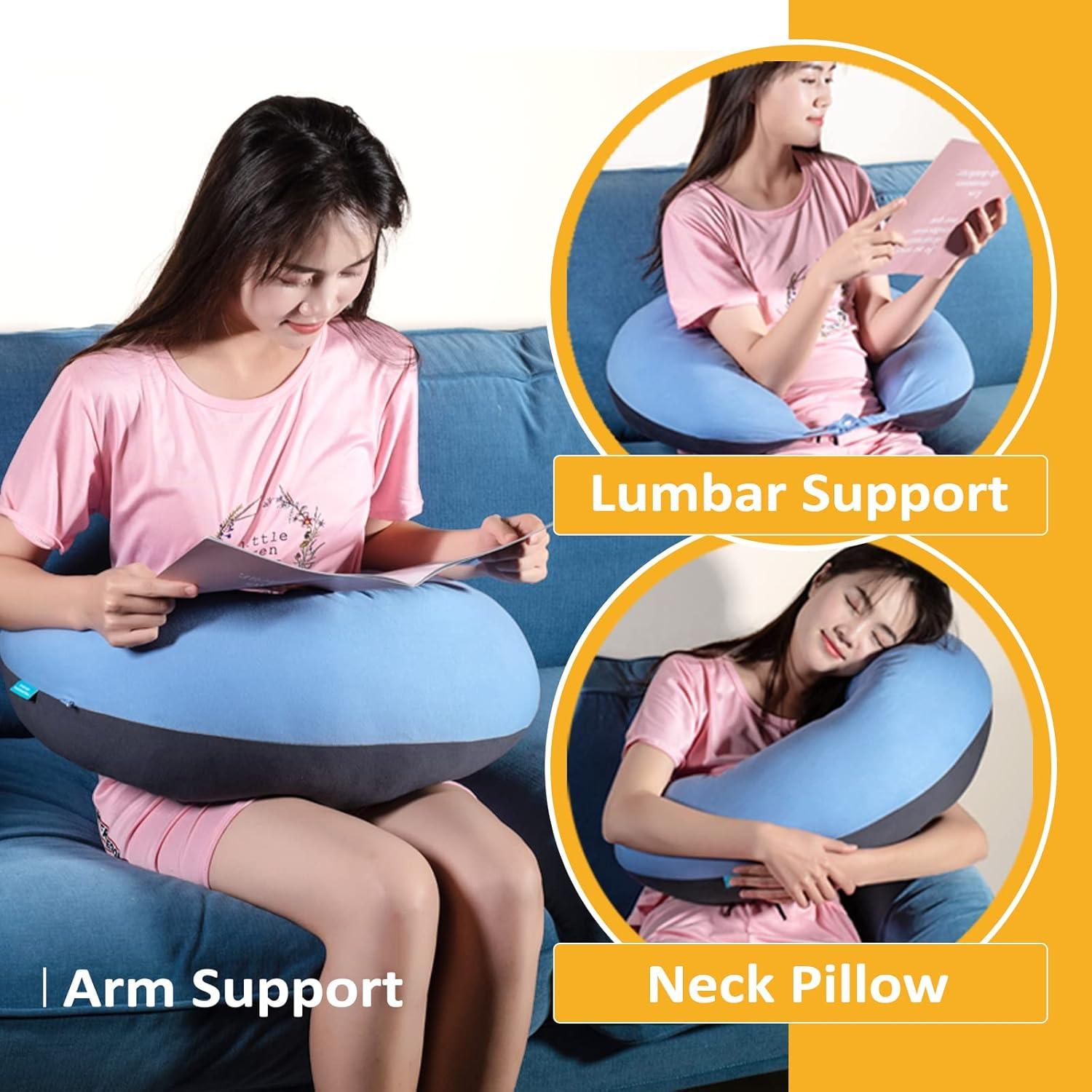 Almohada Corporal C BYRIVER 99CM Algodón Suave Azul