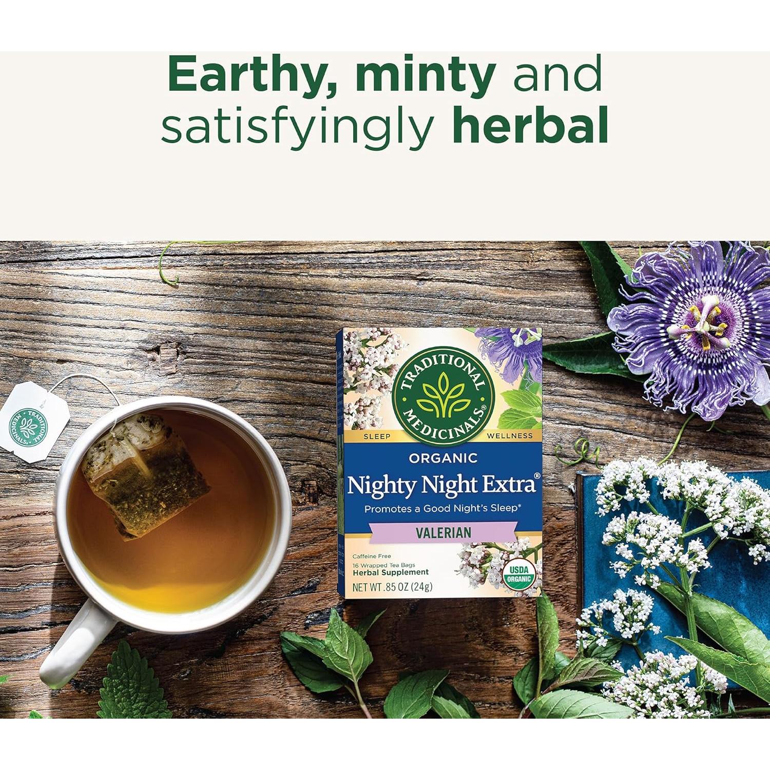 Té Orgánico Nighty Night Extra Traditional Medicinals 16 Bolsitas