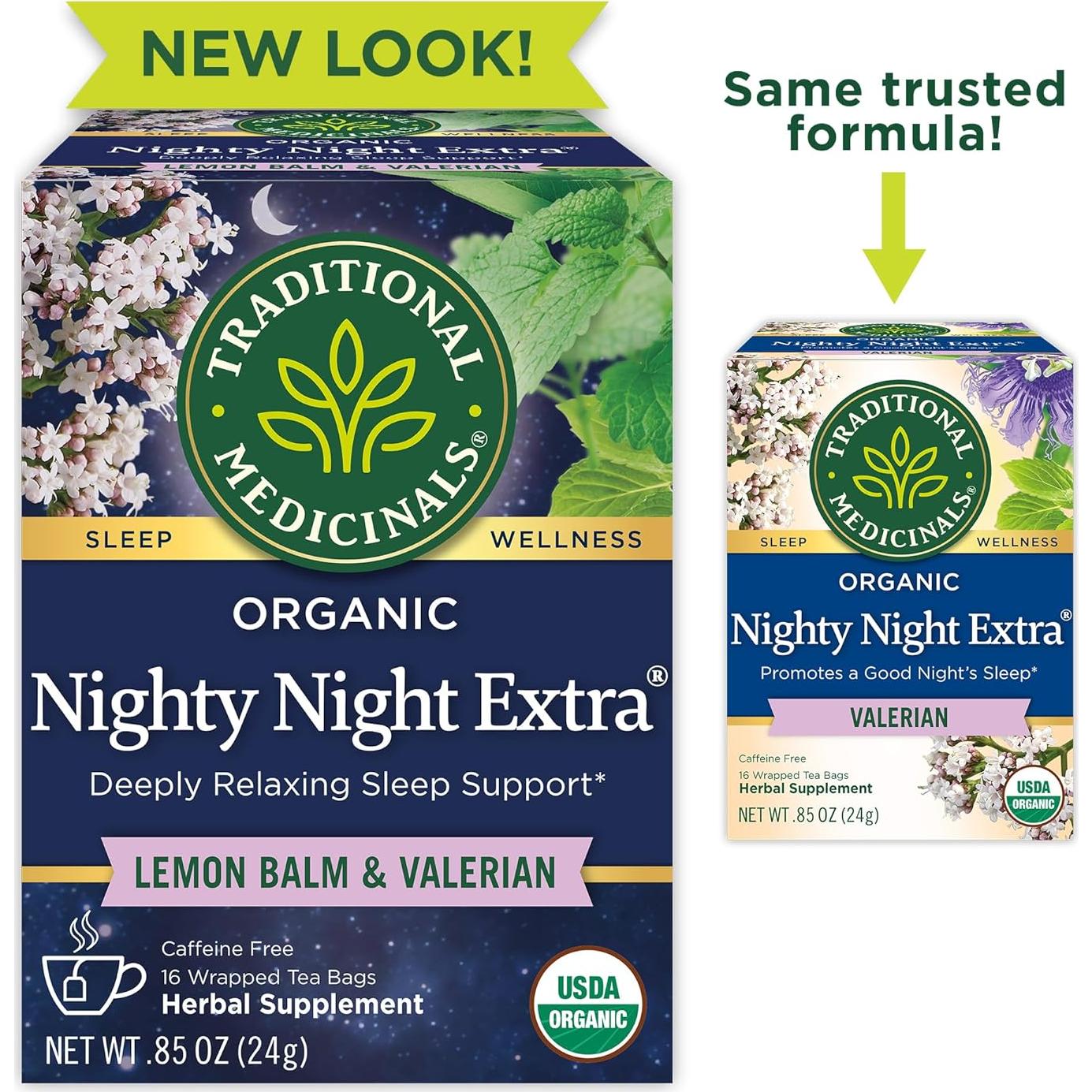 Té Orgánico Nighty Night Extra Traditional Medicinals 16 Bolsitas