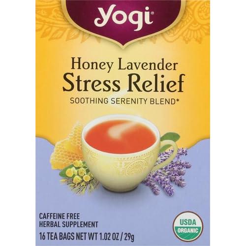 Té Yogi Miel Lavanda Alivio Estrés 16 Bolsitas Orgánico