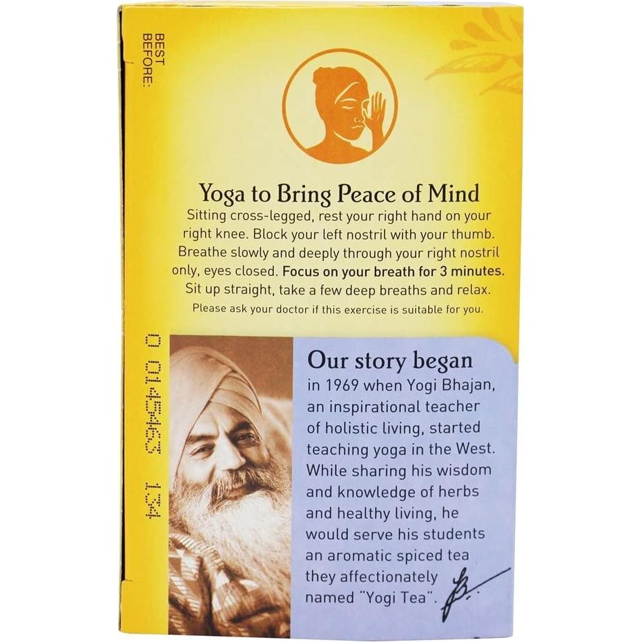 Té Yogi Miel Lavanda Alivio Estrés 16 Bolsitas Orgánico