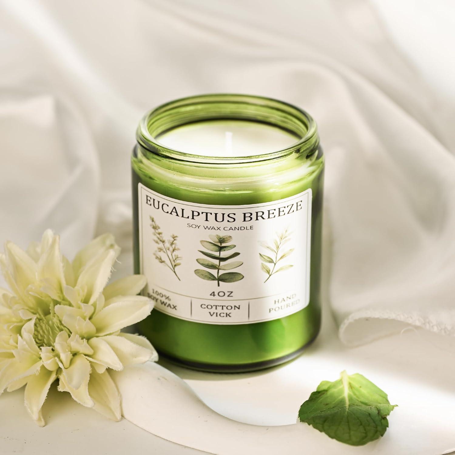 Vela Aromatizada Eucalipto y Menta Soja 4oz 20h GOPAS