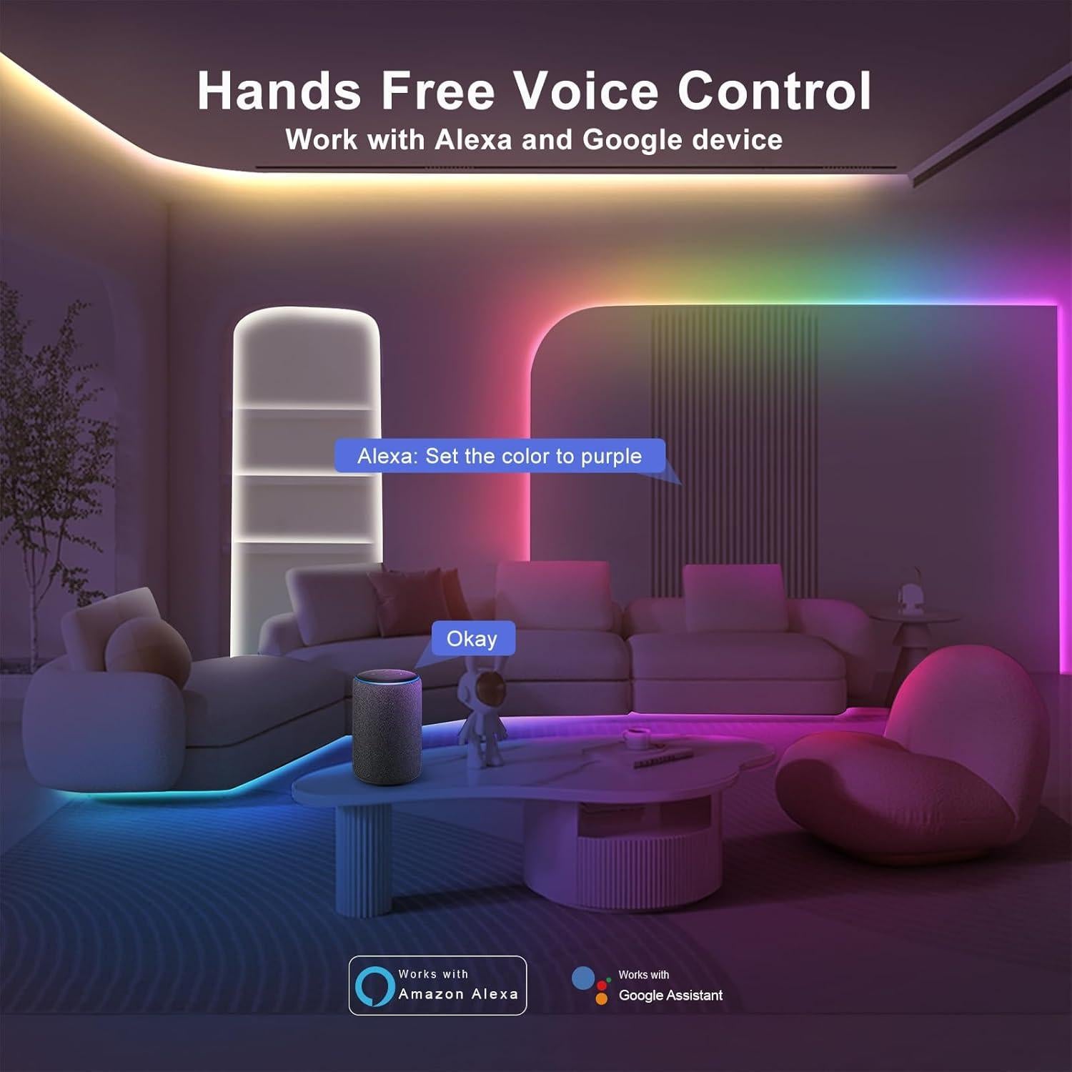 Tira LED RGBWW 5m Tatazone Control WiFi Alexa Google