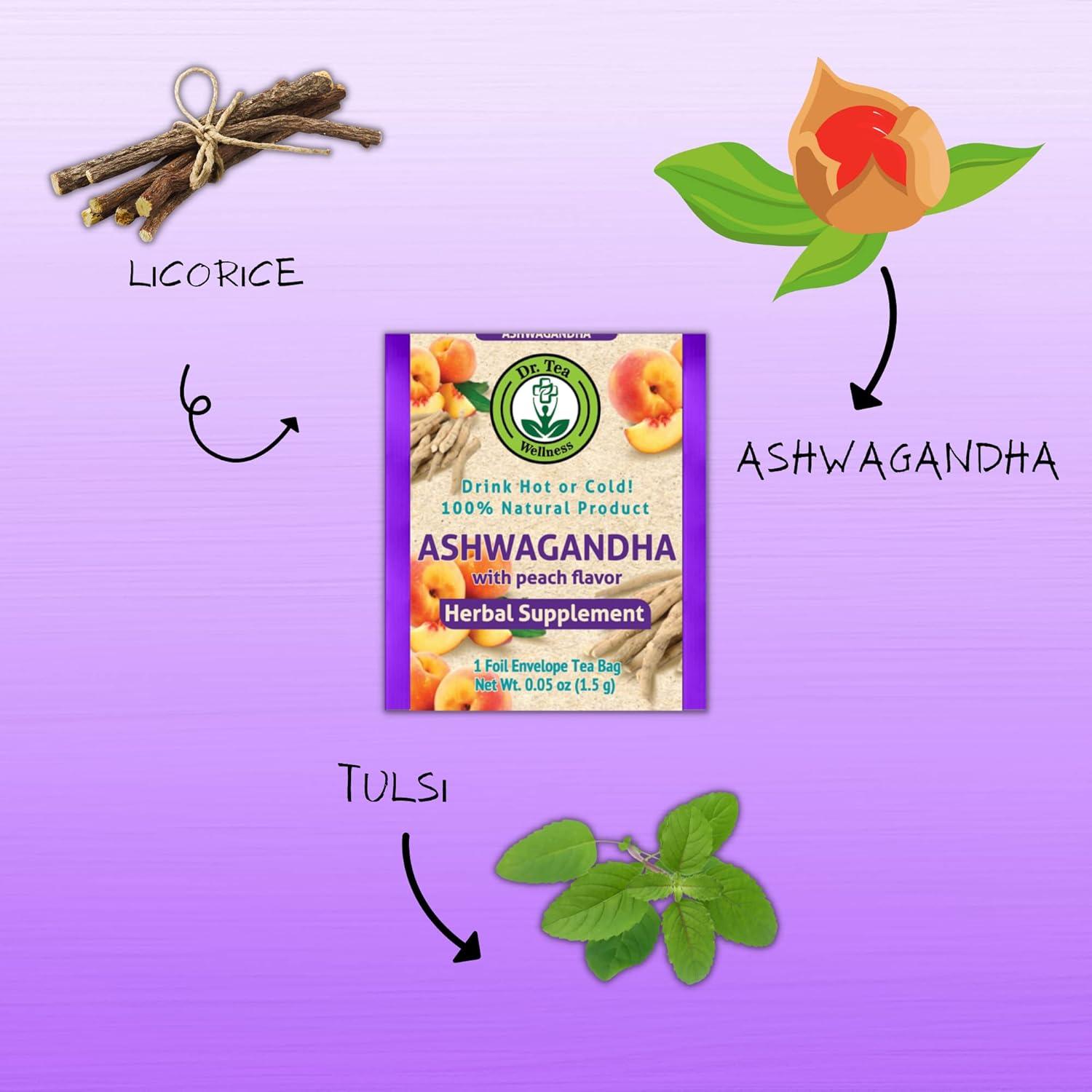 Té de Ashwagandha Dr. Tea Sabor Durazno 20 Bolsitas