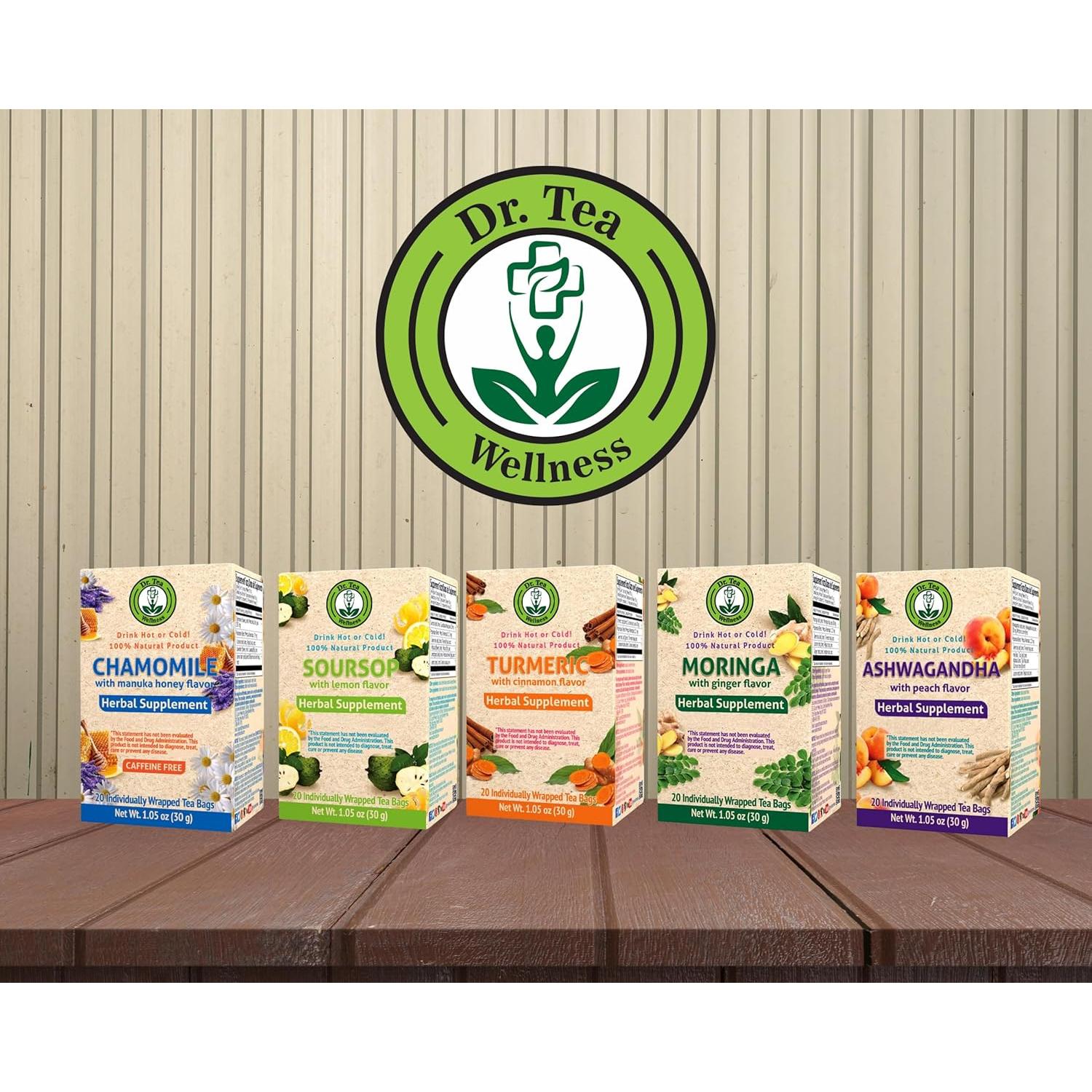 Té de Ashwagandha Dr. Tea Sabor Durazno 20 Bolsitas