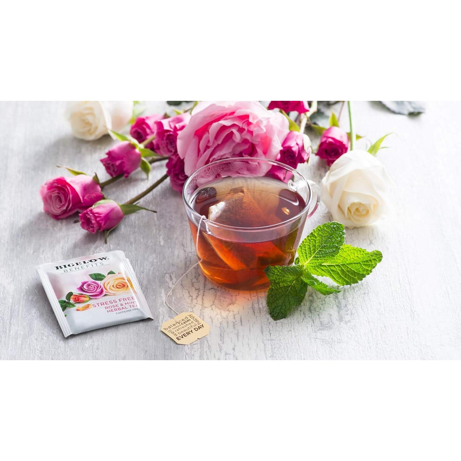 Té de Hierbas Bigelow Benefits Rosa y Menta Sin Cafeína 108 Bolsitas