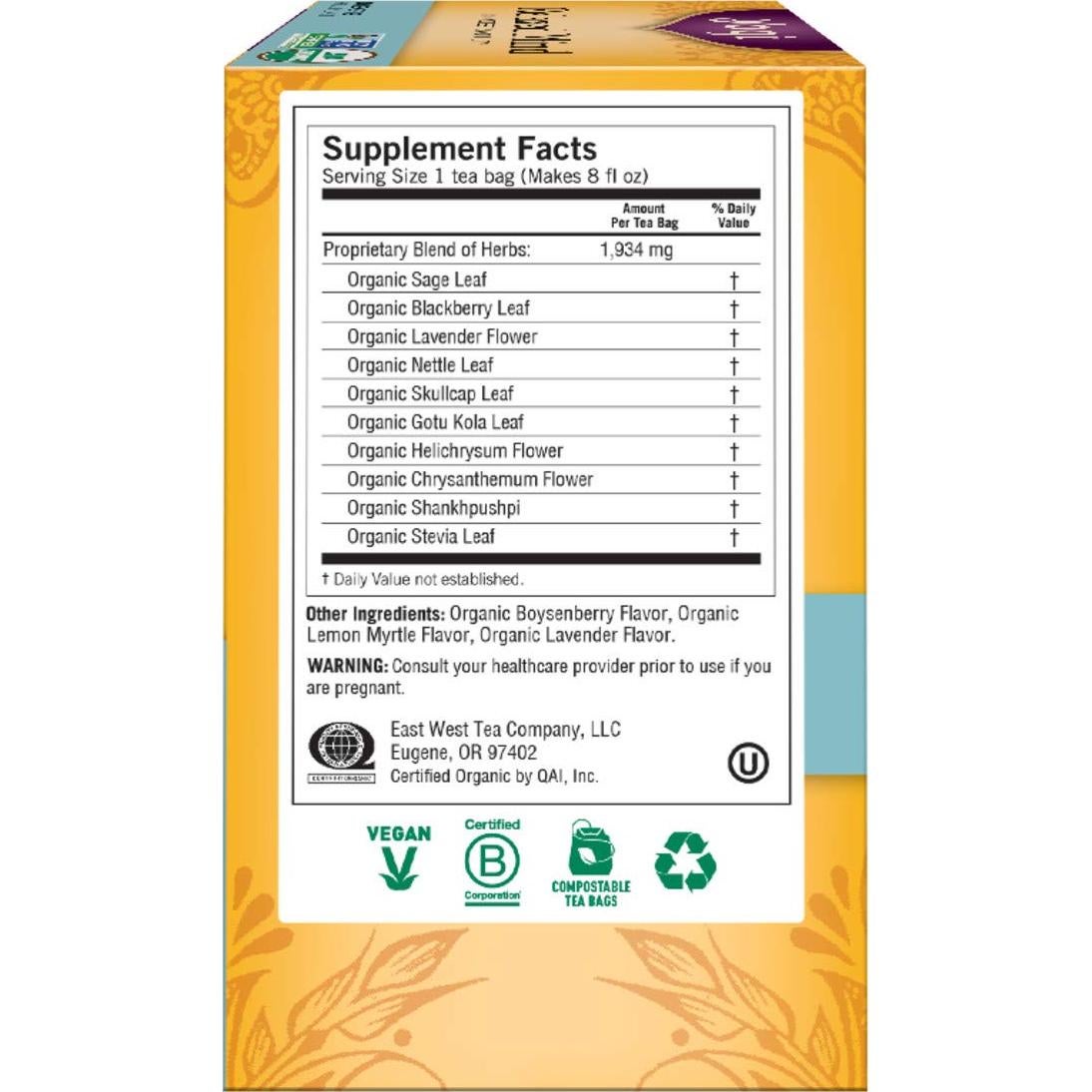 Té Yogi Mente Relajada - 16 Bolsitas 68g