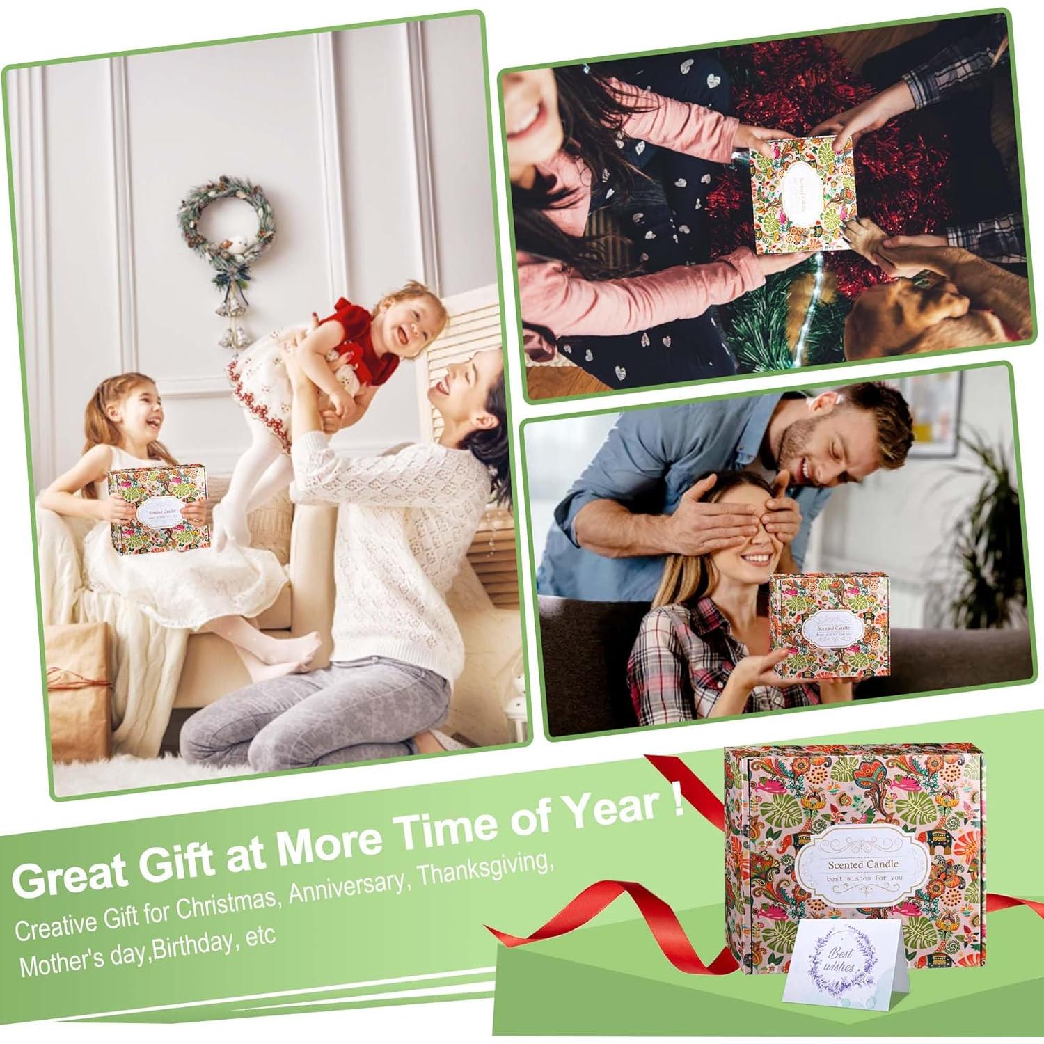 Juego de 9 Velas Aromáticas Aottom de Soja 180 Horas