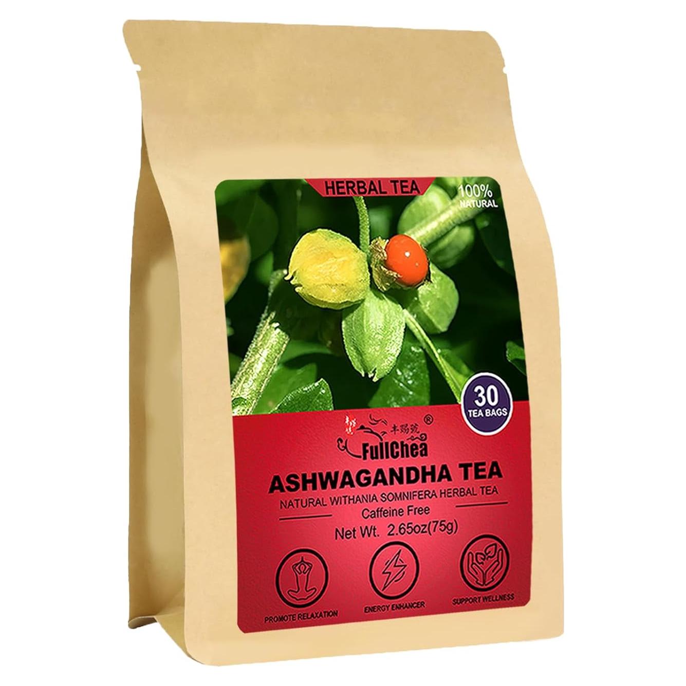 Té de Ashwagandha FullChea 30 Bolsitas 2.5g - Sin Cafeína